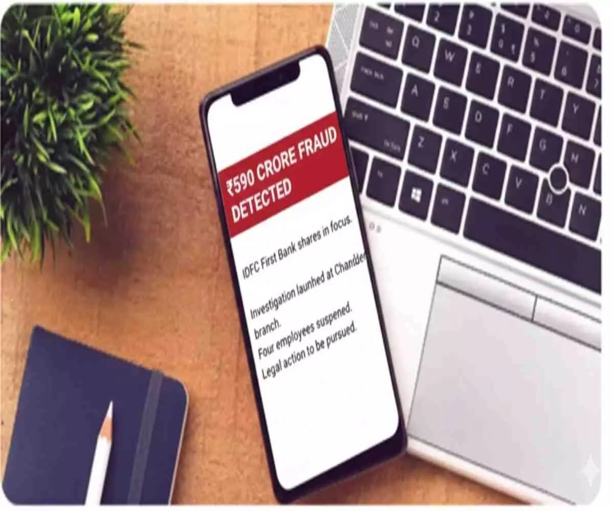 IDFC First Bank में ₹590 करोड़ की धोखाधड़ी IDFC First Bank में ₹590 करोड़ की धोखाधड़ी