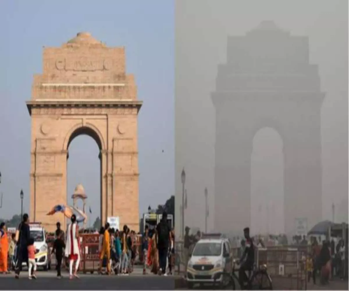 दिल्ली की हवा में जहर- आसमान में छाया प्रदूषण का धुंध- PM2.5 के बढ़ते स्तर ने बढ़ाई विशेषज्ञों की चिंता दिल्ली की हवा में जहर- आसमान में छाया प्रदूषण का धुंध- PM2.5 के बढ़ते स्तर ने बढ़ाई विशेषज्ञों की चिंता