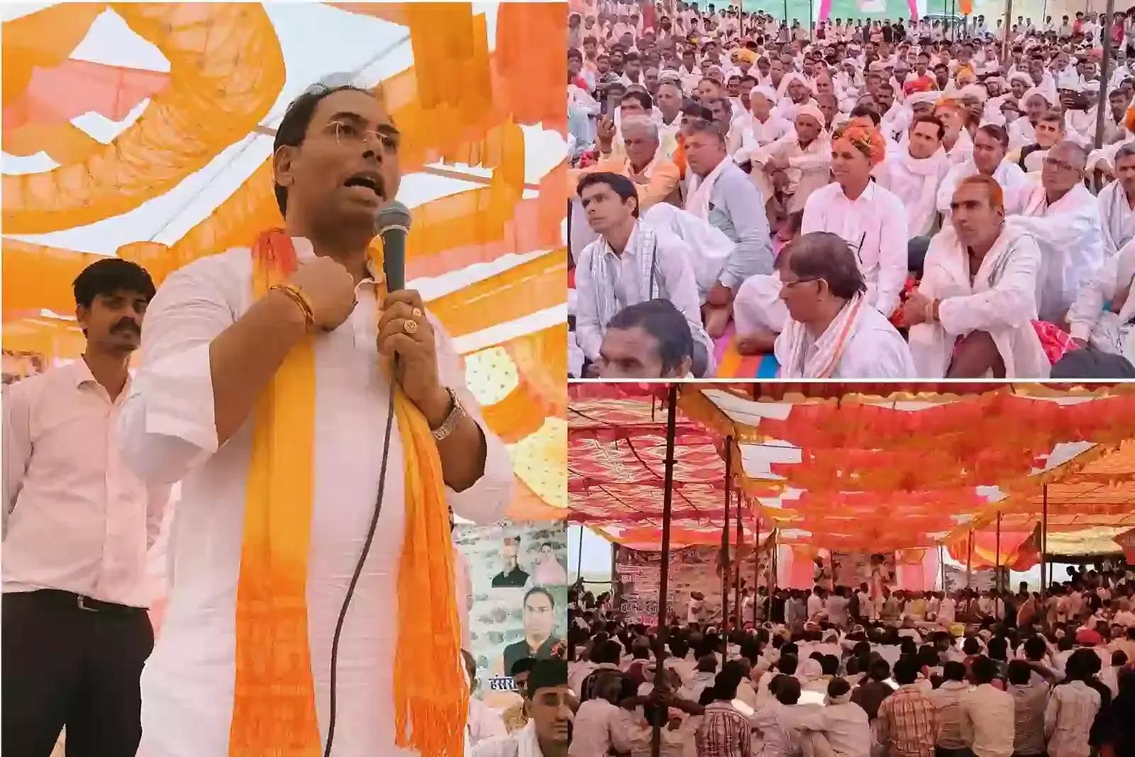 करणपुर रेंज चौकी पर विधायक हंसराज मीणा ग्रामीणों के साथ घाटी पुनर्निर्माण परियोजना का शिलान्यास करते हुए।