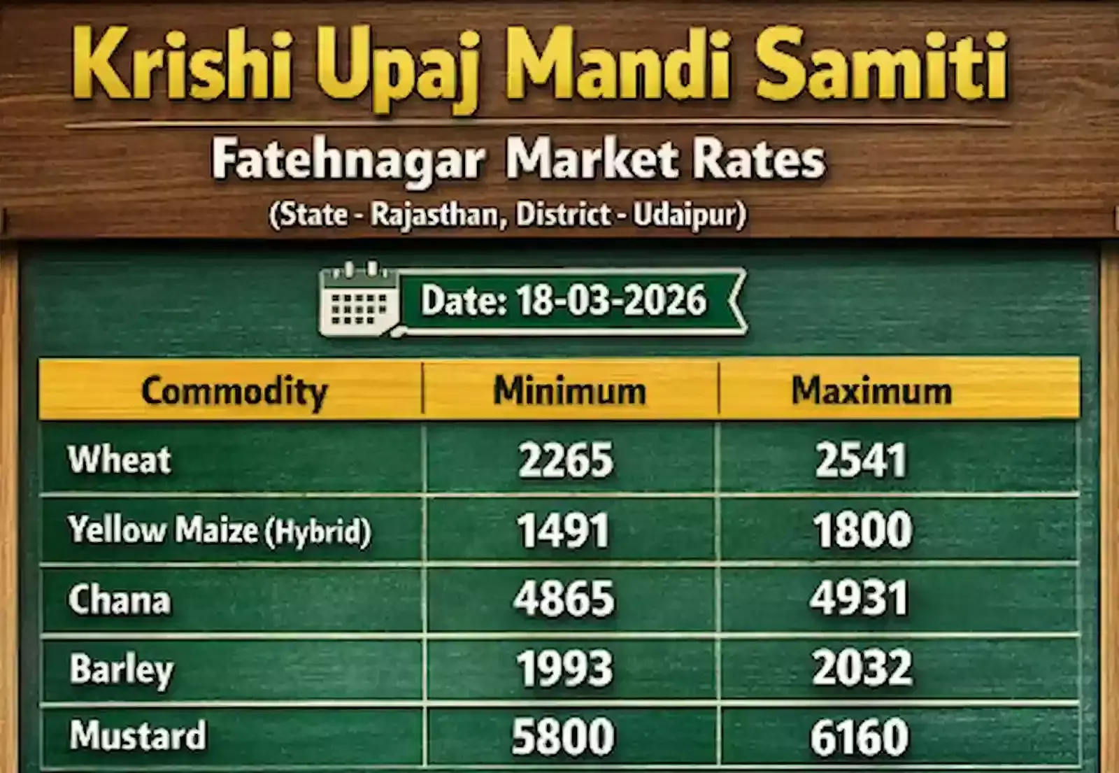 उदयपुर की फतहनगर कृषि उपज मण्डी समिति के कार्यालय का मुख्य द्वार और अनाज नीलामी का खाली पड़ा प्रांगण। उदयपुर की फतहनगर कृषि उपज मण्डी समिति के कार्यालय का मुख्य द्वार और अनाज नीलामी का खाली पड़ा प्रांगण।