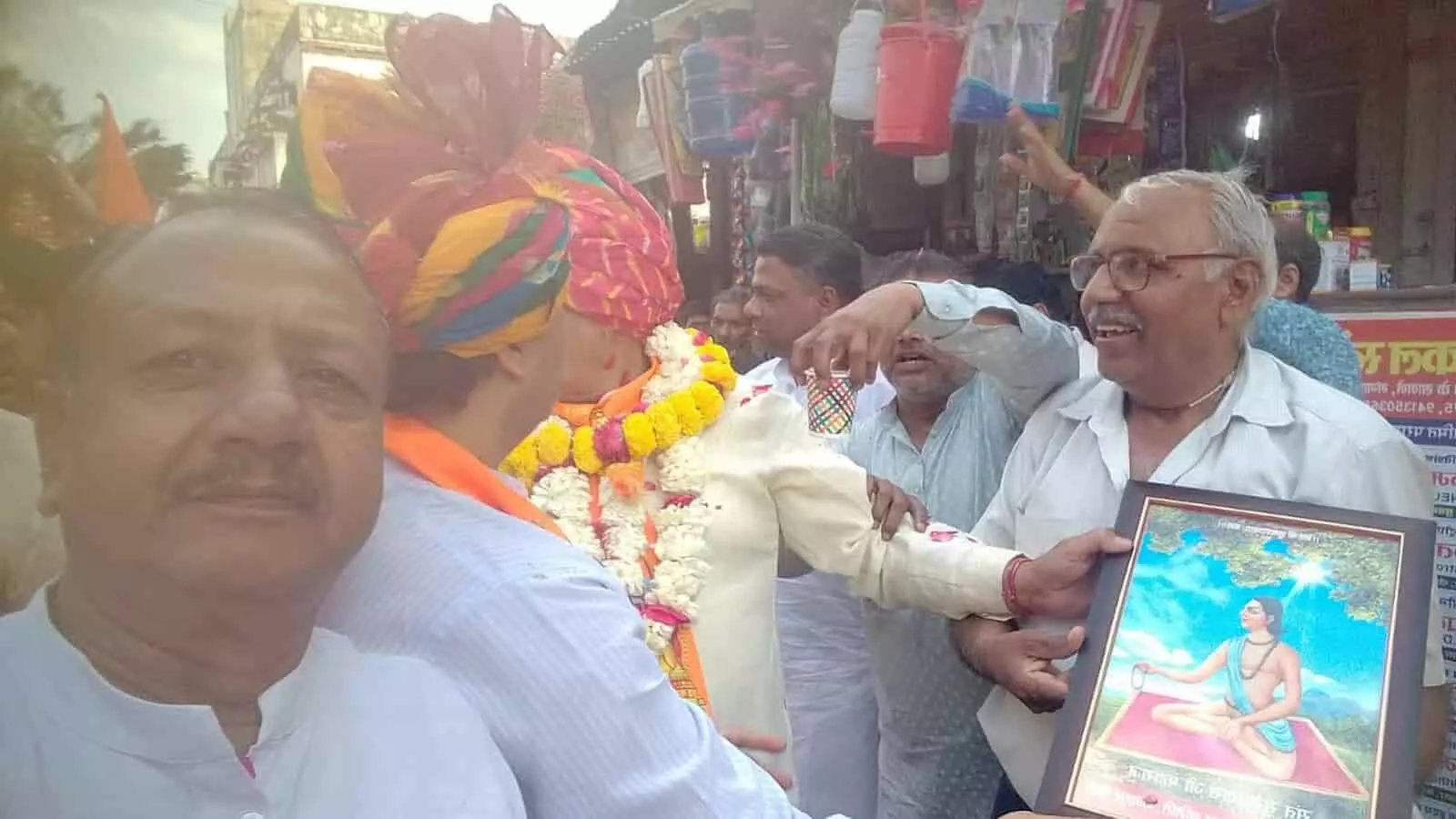 गंगापुर सिटी: अग्रवाल समाज ने किया खण्डेलवाल समाज की शोभायात्रा का स्वागत