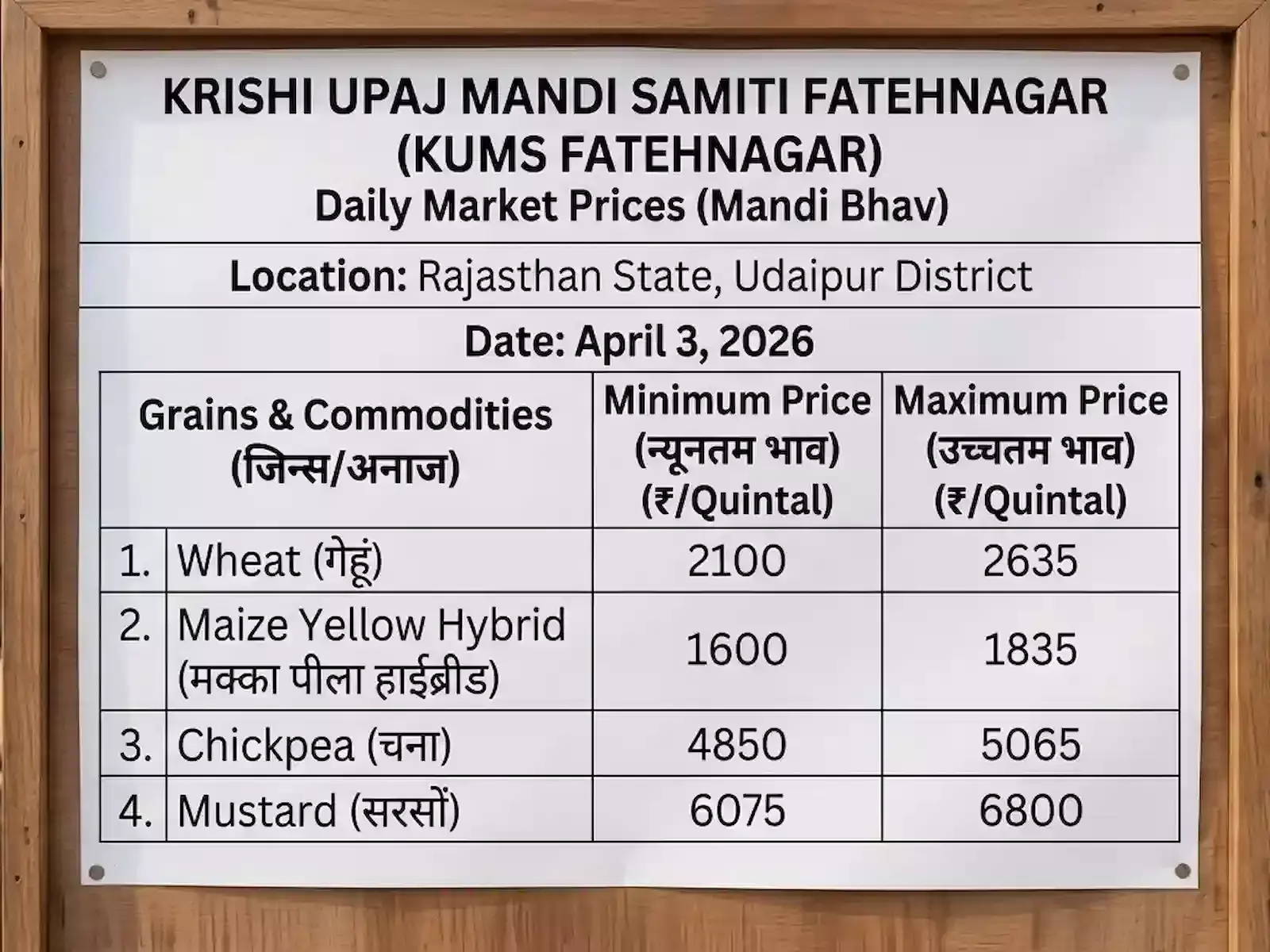 फतहनगर कृषि उपज मण्डी में गेंहू और सरसों की ढेरियों के पास खड़े किसान और नीलामी करते व्यापारी। फतहनगर कृषि उपज मण्डी में गेंहू और सरसों की ढेरियों के पास खड़े किसान और नीलामी करते व्यापारी।