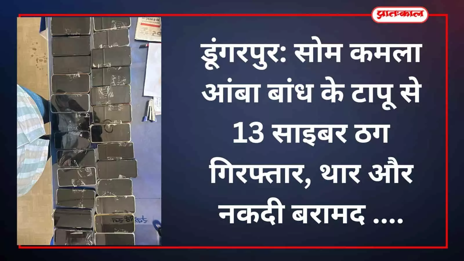 डूंगरपुर: सोम कमला आंबा बांध के टापू से 13 साइबर ठग गिरफ्तार, थार और नकदी बरामद