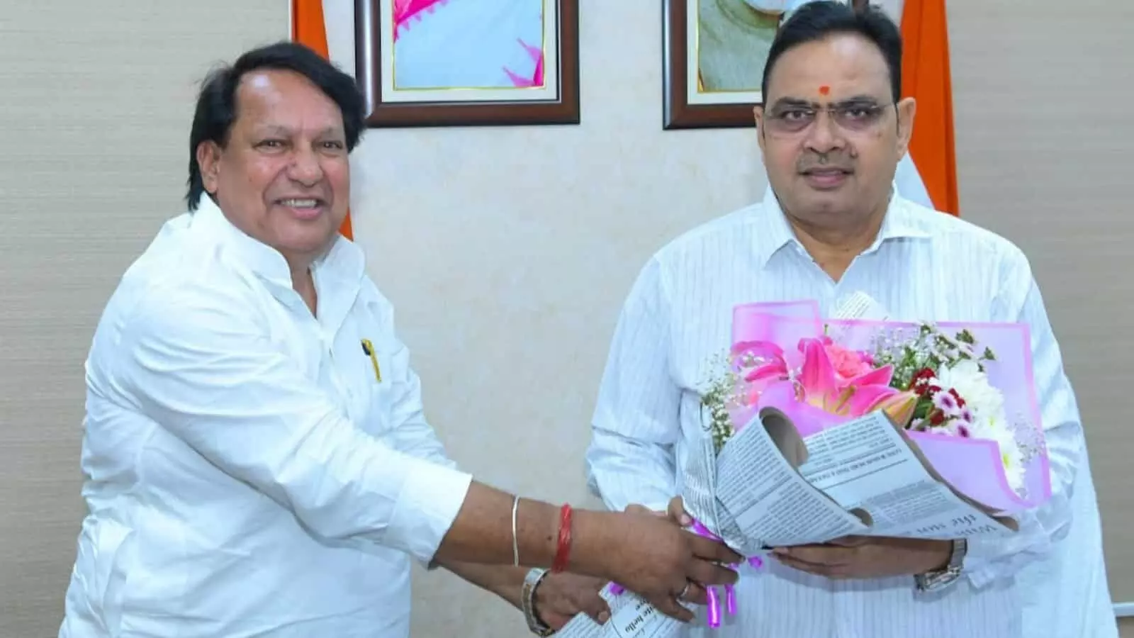 मानसिंह गुर्जर ने मुख्यमंत्री भजनलाल शर्मा से की भेंट, गंगापुर सिटी विकास पर चर्चा मानसिंह गुर्जर ने मुख्यमंत्री भजनलाल शर्मा से की भेंट, गंगापुर सिटी विकास पर चर्चा