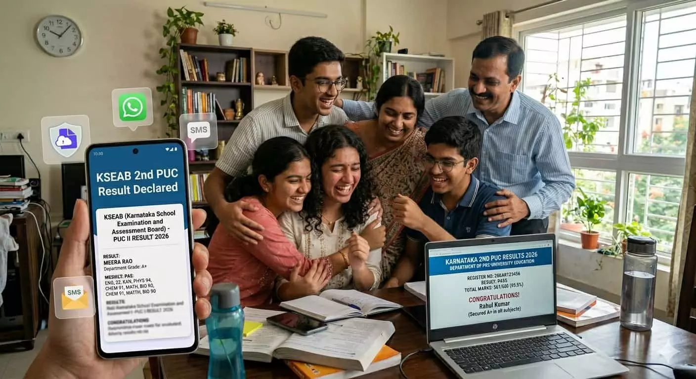 2nd PUC Result 2026 के नतीजे हुए जारी; पहली बार डिजिलॉकर पर मिली डिजिटल मार्कशीट 2nd PUC Result 2026 के नतीजे हुए जारी; पहली बार डिजिलॉकर पर मिली डिजिटल मार्कशीट