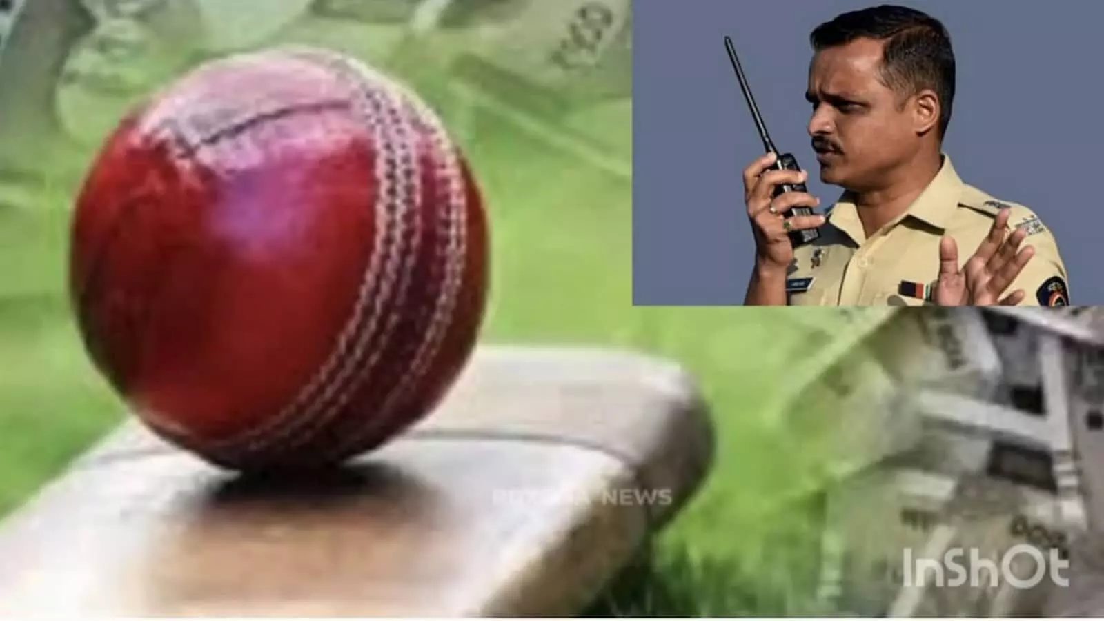 लातूर पुलिस की हिरासत में खड़े दो आरोपी और टेबल पर रखी जब्त सट्टा सामग्री। लातूर पुलिस की हिरासत में खड़े दो आरोपी और टेबल पर रखी जब्त सट्टा सामग्री।