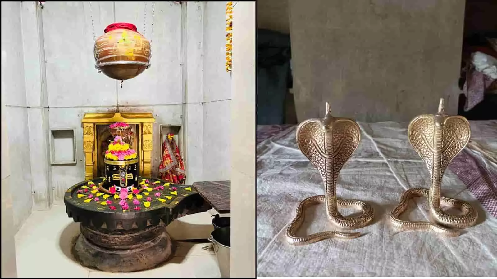 खमनोर के नीलकंठ महादेव मंदिर में चोरी के बाद टूटे हुए ताले और भंडार गृह का दृश्य। खमनोर के नीलकंठ महादेव मंदिर में चोरी के बाद टूटे हुए ताले और भंडार गृह का दृश्य।