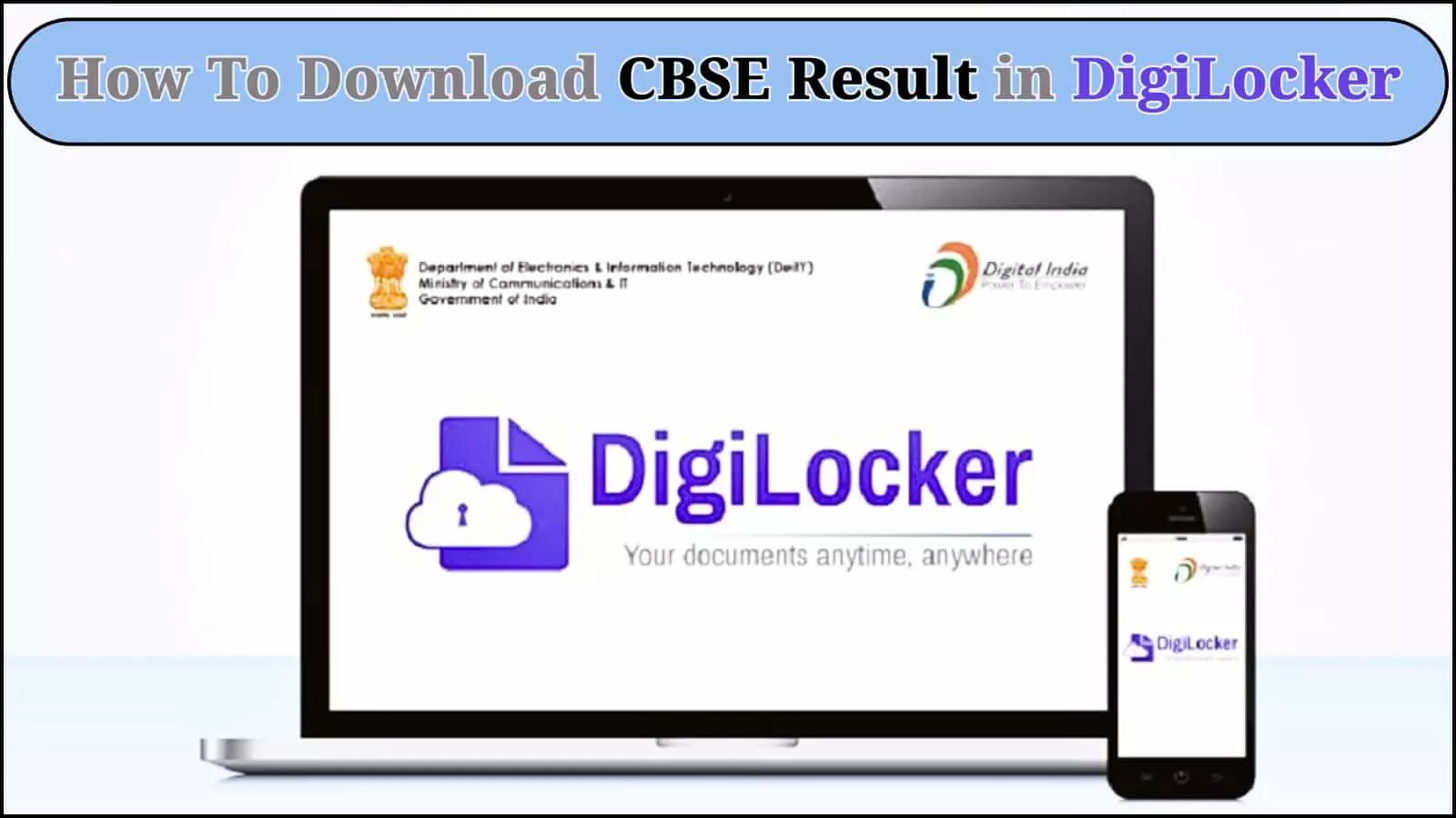 लैपटॉप और स्मार्टफोन की स्क्रीन पर खुला हुआ डिजिलॉकर पोर्टल जिसमें सीबीएसई रिजल्ट डाउनलोड करने का विकल्प दिख रहा है। लैपटॉप और स्मार्टफोन की स्क्रीन पर खुला हुआ डिजिलॉकर पोर्टल जिसमें सीबीएसई रिजल्ट डाउनलोड करने का विकल्प दिख रहा है।