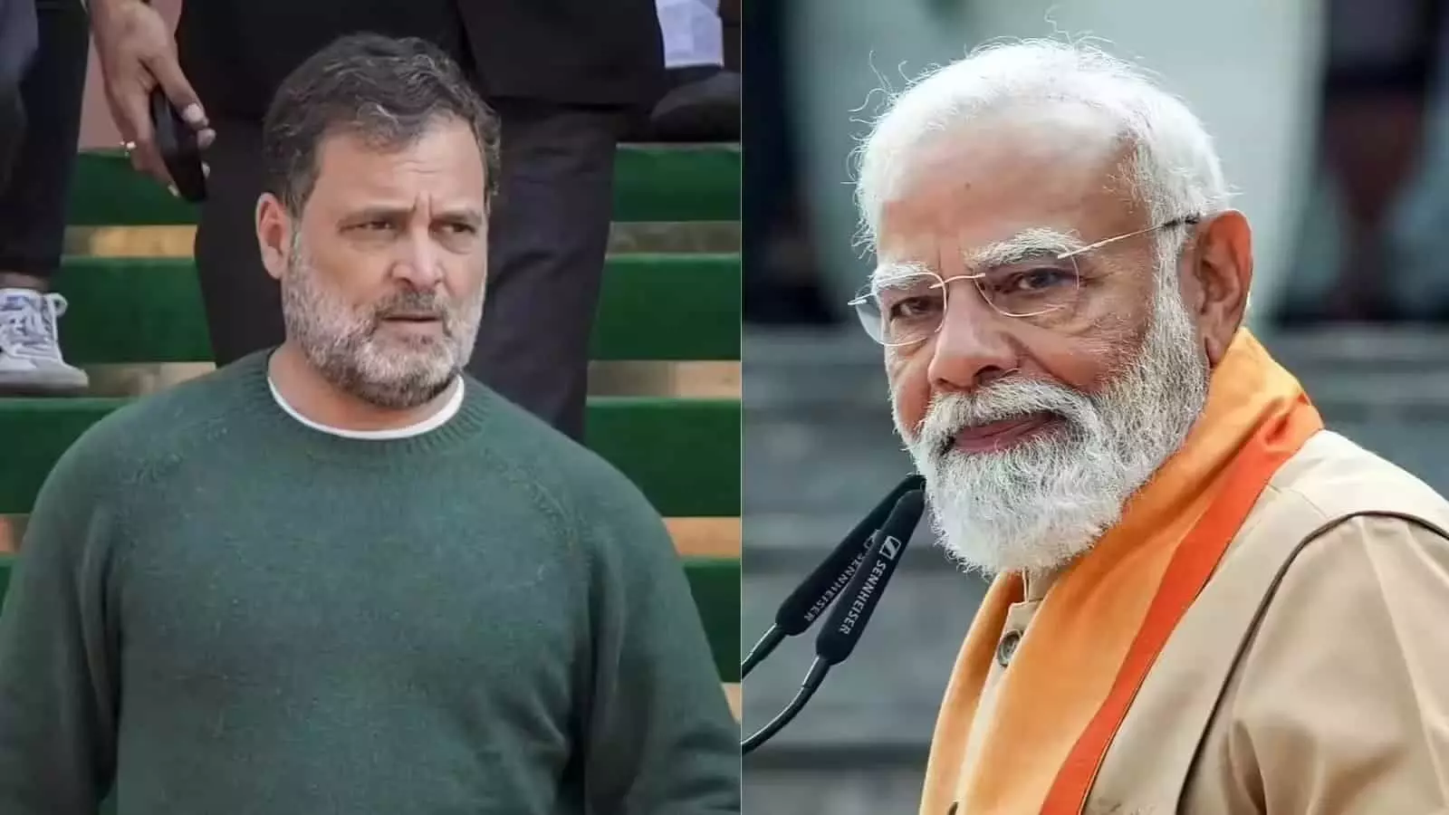 कोलाज में गंभीर मुद्रा में राहुल गांधी और मुस्कुराते हुए प्रधानमंत्री नरेंद्र मोदी पश्चिम बंगाल चुनाव के संदर्भ में। कोलाज में गंभीर मुद्रा में राहुल गांधी और मुस्कुराते हुए प्रधानमंत्री नरेंद्र मोदी पश्चिम बंगाल चुनाव के संदर्भ में।