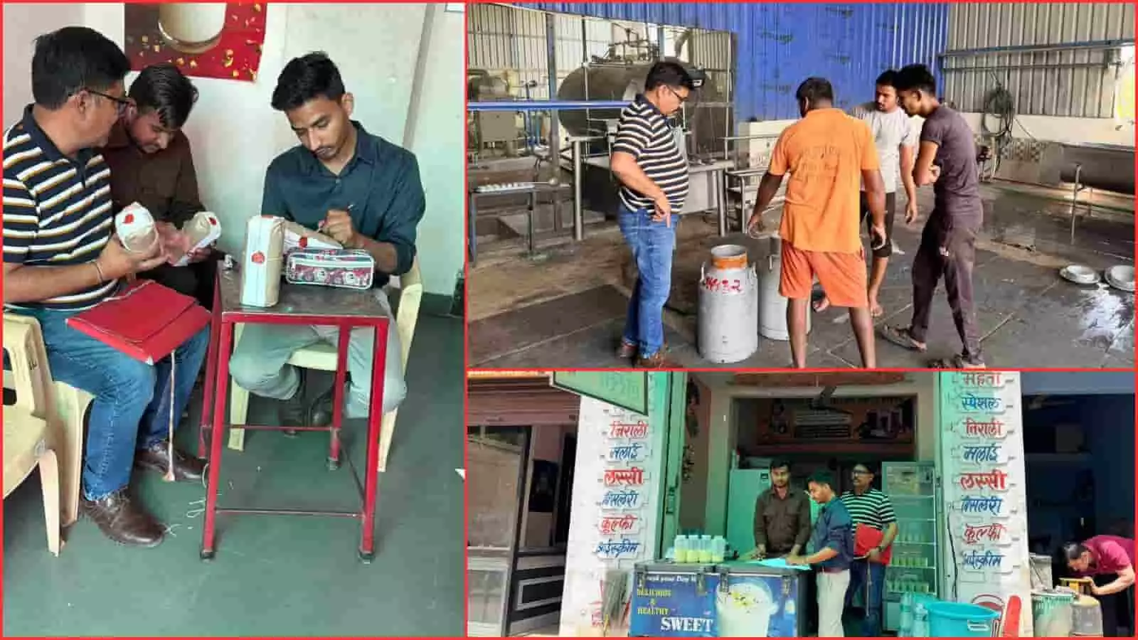 सलूंबर के बाजार में दुकानों से खाद्य पदार्थों के नमूने लेते हुए खाद्य सुरक्षा अधिकारी और उनकी टीम। सलूंबर के बाजार में दुकानों से खाद्य पदार्थों के नमूने लेते हुए खाद्य सुरक्षा अधिकारी और उनकी टीम।
