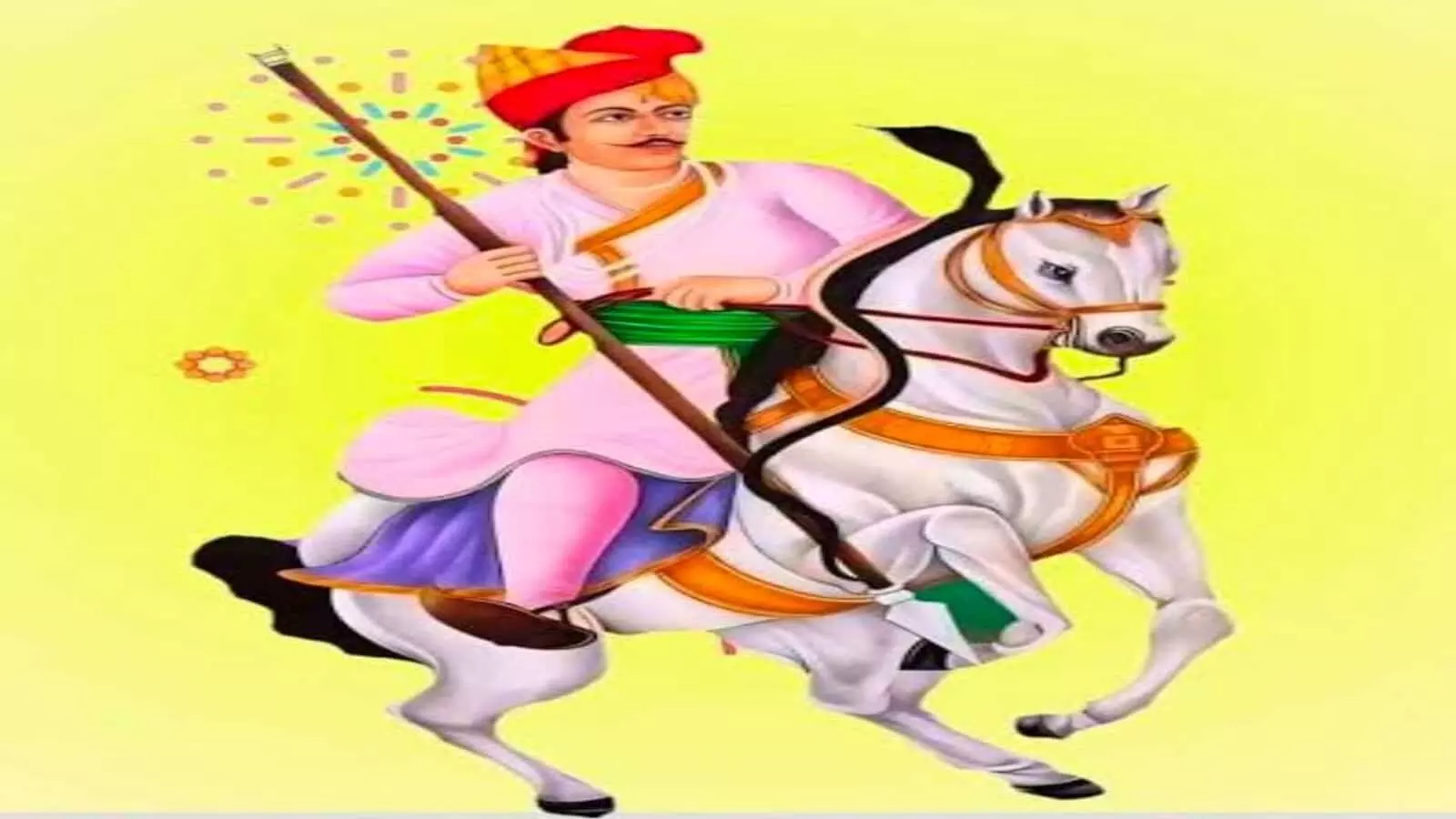 घोड़े पर सवार वीर तेजाजी महाराज की प्रतिमा रावतिया चित्तौड़गढ़ में प्राण-प्रतिष्ठा महोत्सव के संदर्भ में। घोड़े पर सवार वीर तेजाजी महाराज की प्रतिमा रावतिया चित्तौड़गढ़ में प्राण-प्रतिष्ठा महोत्सव के संदर्भ में।