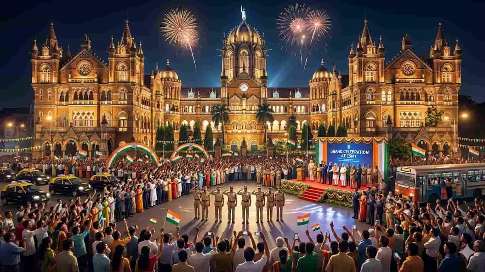 विश्व धरोहर दिवस पर मुंबई के सीएसएमटी रेलवे स्टेशन में ऐतिहासिक प्रदर्शनी और हेरिटेज वॉक का दृश्य।