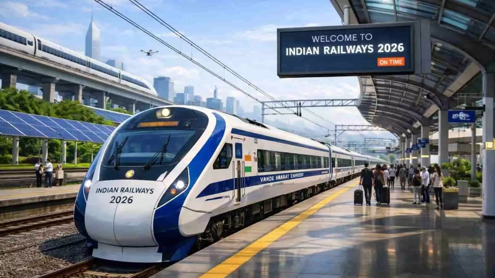 भारतीय रेलवे स्टेशन पर कबाड़ निस्तारण के बाद खाली हुई जगह और विकसित की गई आधुनिक यात्री सुविधाएं।