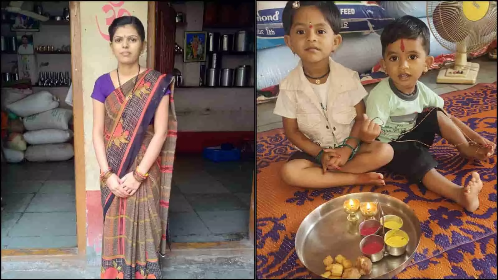 लातूर के खरोसा में पुलिसकर्मी कुएं के पास खड़े होकर घटना की जांच कर रहे हैं।