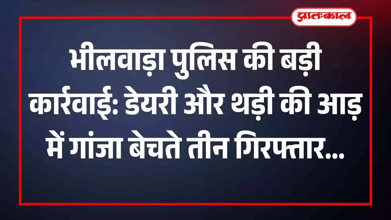 भीलवाड़ा पुलिस द्वारा अवैध मादक पदार्थ गांजा के साथ गिरफ्तार किए गए तीन आरोपित।