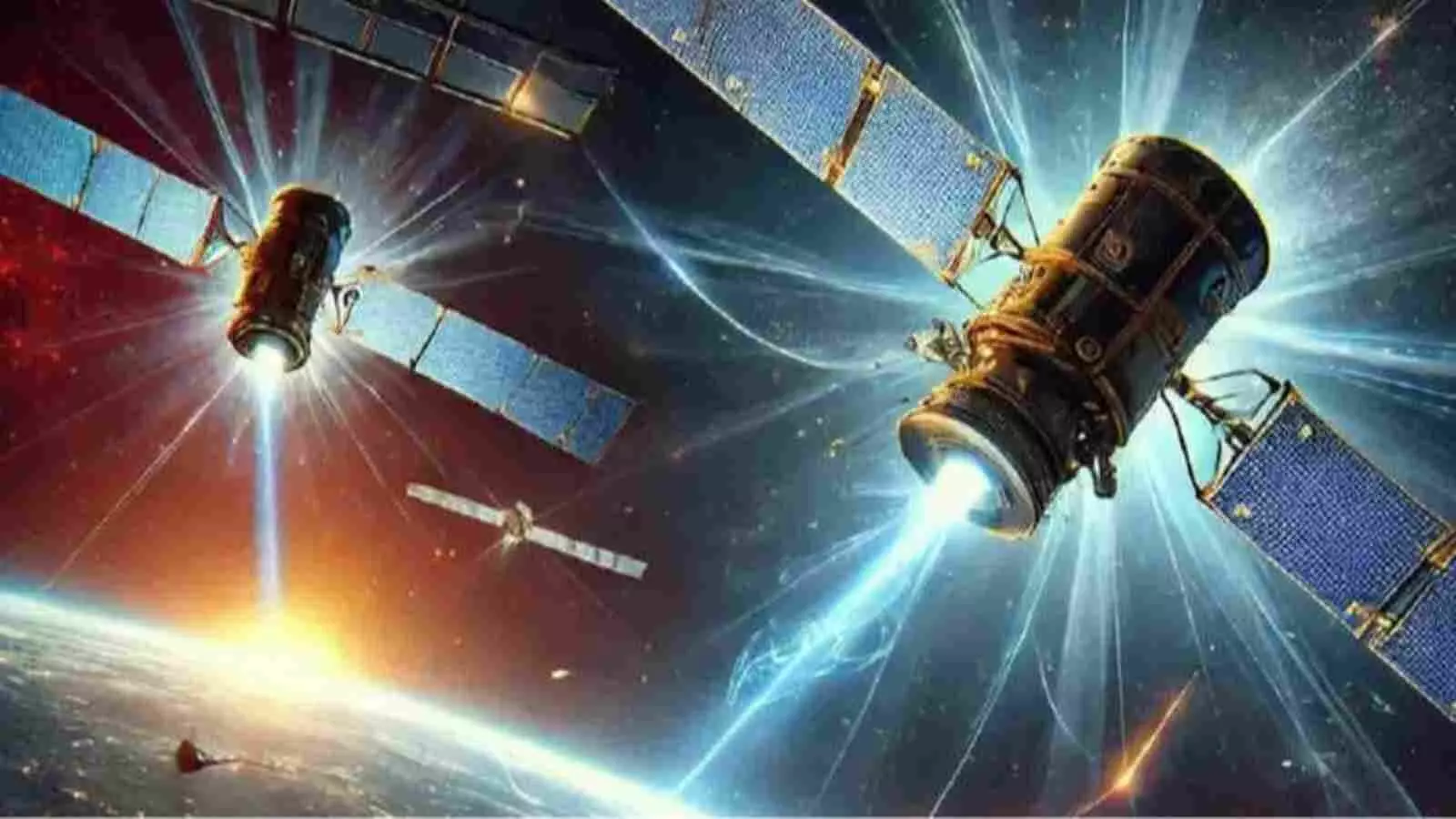 अंतरिक्ष में तैनात एआई आधारित इमेजिंग सैटेलाइट जो भारत की आंतरिक सुरक्षा की निगरानी कर रही है।