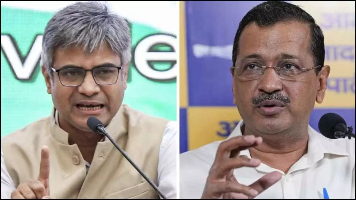 संदीप पाठक और अरविंद केजरीवाल की फाइल फोटो। संदीप पाठक और अरविंद केजरीवाल की फाइल फोटो।