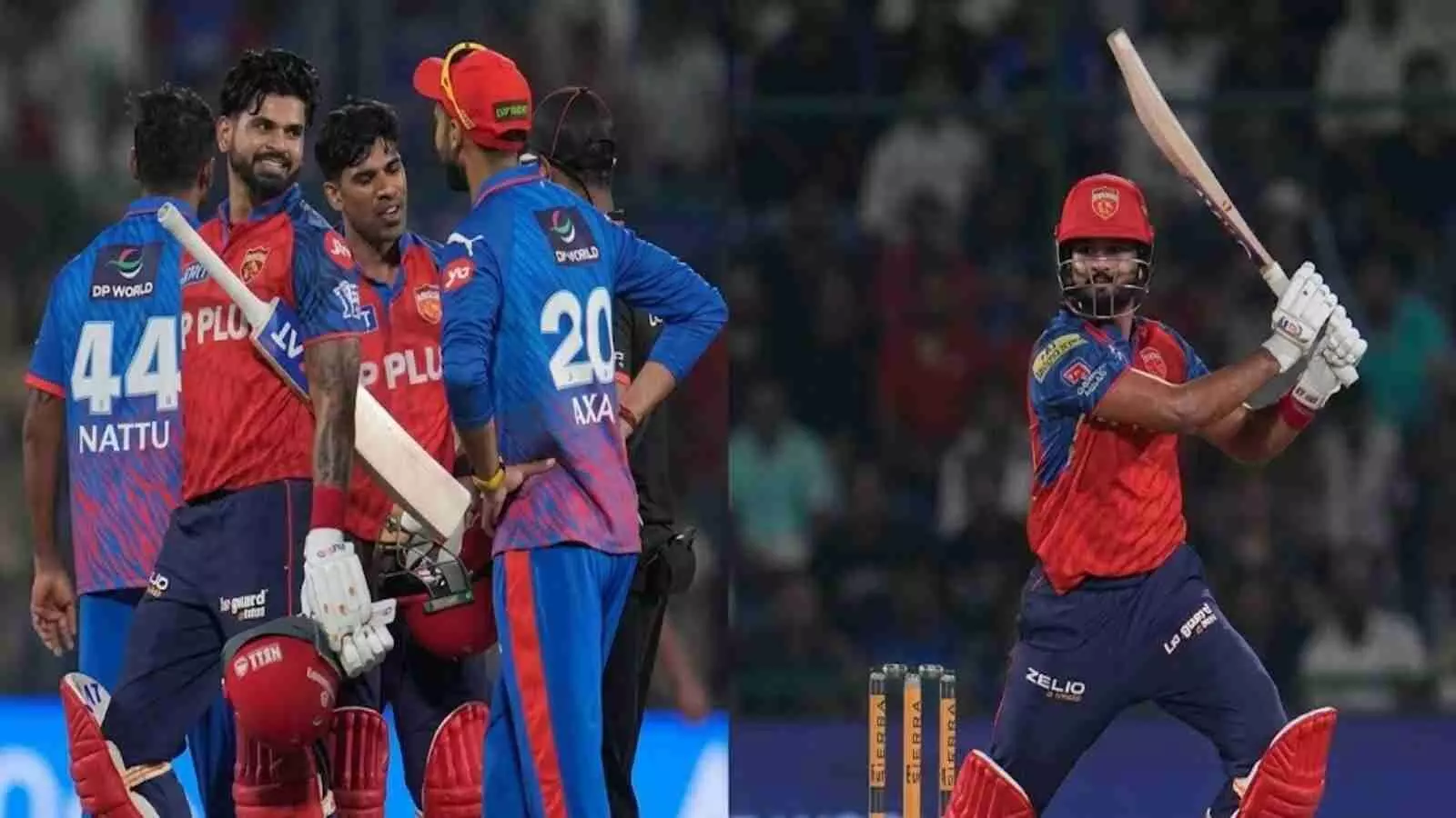क्रिकेट मैदान पर बल्लेबाजी करते और टीम साथियों के साथ खड़े क्रिकेटर श्रेयस अय्यर की तस्वीर। क्रिकेट मैदान पर बल्लेबाजी करते और टीम साथियों के साथ खड़े क्रिकेटर श्रेयस अय्यर की तस्वीर।