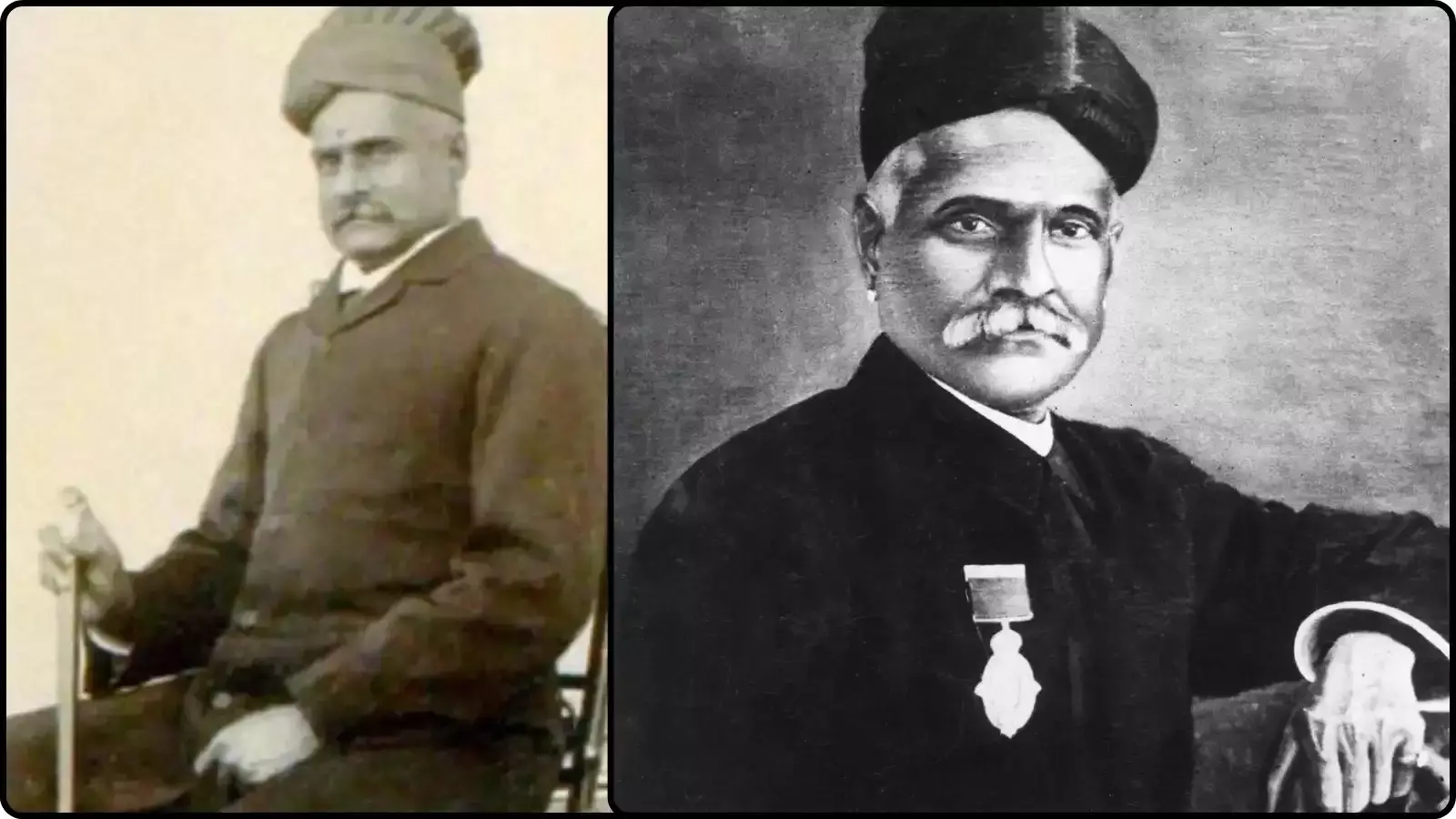 राजा रवि वर्मा के दो पुराने चित्रों वाला कोलाज जिसमें वे पारंपरिक पोशाक पहने हुए हैं। राजा रवि वर्मा के दो पुराने चित्रों वाला कोलाज जिसमें वे पारंपरिक पोशाक पहने हुए हैं।