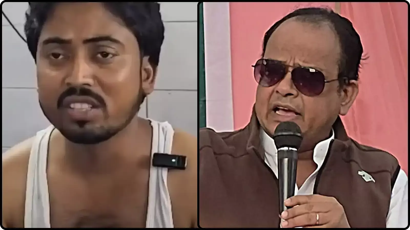 घायल पत्रकार और स्वास्थ्य मंत्री इरफान अंसारी हजारीबाग में हुई हमले की घटना के संदर्भ में दिख रहे हैं।