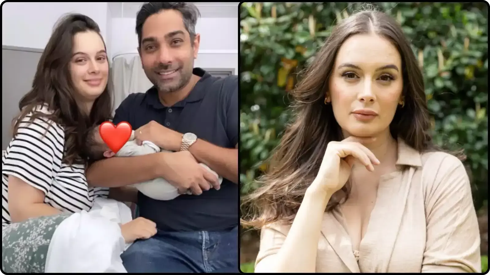एवलिन शर्मा और तुषान भिंडी अपने बच्चे के साथ निजी जीवन के संदर्भ में।