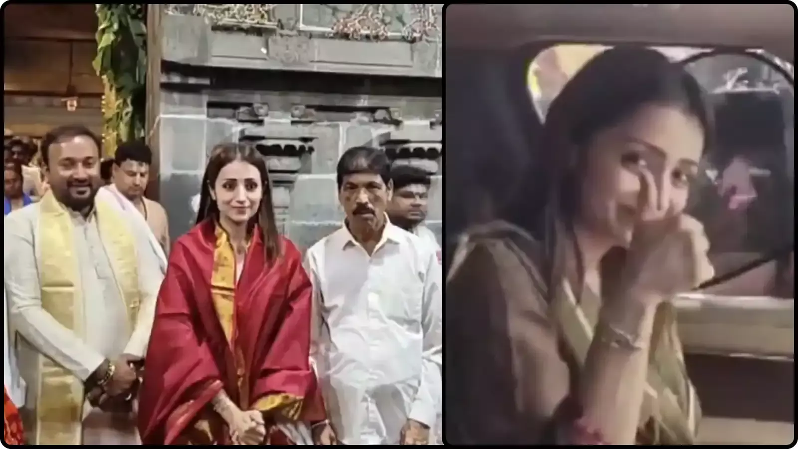 मंदिर परिसर में खड़ी त्रिशा कृष्णन तिरुमला में अपने जन्मदिन पर दर्शन के संदर्भ में दिख रही हैं। मंदिर परिसर में खड़ी त्रिशा कृष्णन तिरुमला में अपने जन्मदिन पर दर्शन के संदर्भ में दिख रही हैं।