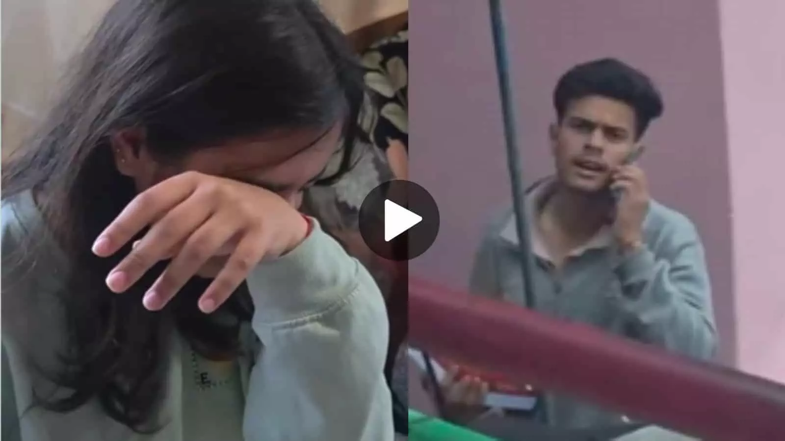 रोती हुई छात्रा और मिठाई के साथ जश्न मनाता छात्र परीक्षा परिणामों के संदर्भ में। रोती हुई छात्रा और मिठाई के साथ जश्न मनाता छात्र परीक्षा परिणामों के संदर्भ में।