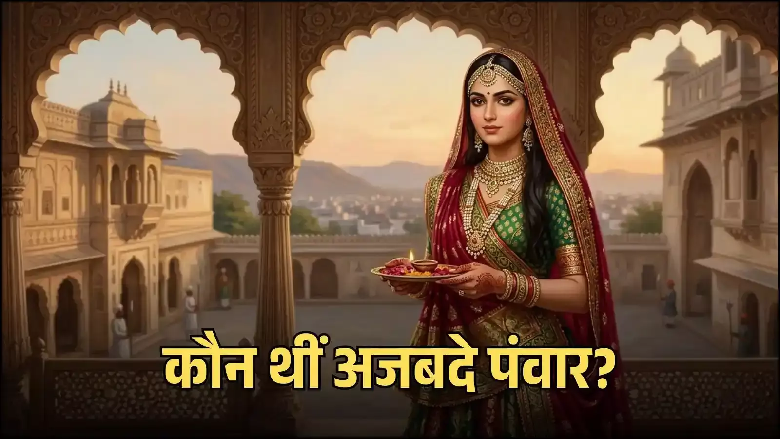 मेवाड़ की महारानी अजबदे पंवार का प्रतीकात्मक चित्रण जो उनके ऐतिहासिक और राजपूती व्यक्तित्व को दर्शाता है। मेवाड़ की महारानी अजबदे पंवार का प्रतीकात्मक चित्रण जो उनके ऐतिहासिक और राजपूती व्यक्तित्व को दर्शाता है।