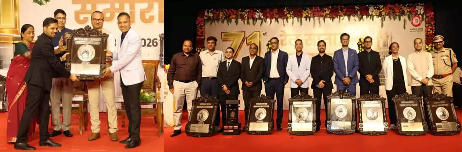 मुंबई में आयोजित समारोह में वडोदरा मंडल के अधिकारी महाप्रबंधक से दक्षता शील्ड प्राप्त करते हुए। मुंबई में आयोजित समारोह में वडोदरा मंडल के अधिकारी महाप्रबंधक से दक्षता शील्ड प्राप्त करते हुए।