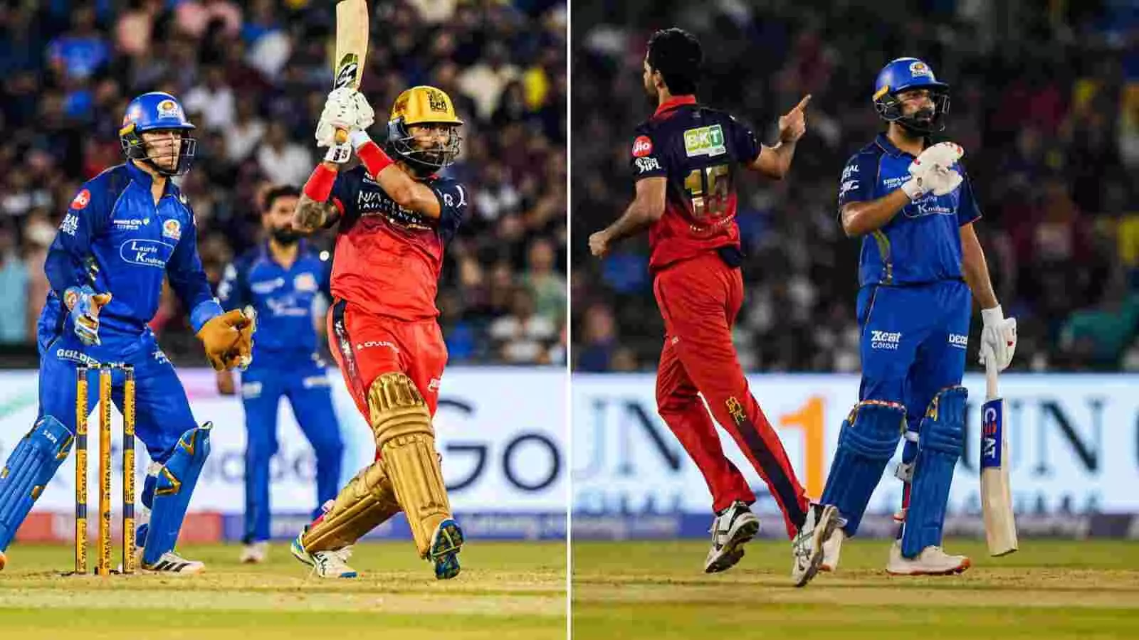 क्रिकेट मैदान पर बल्लेबाज शॉट खेल रहा है और फील्डर गेंद के पीछे भाग रहे हैं। क्रिकेट मैदान पर बल्लेबाज शॉट खेल रहा है और फील्डर गेंद के पीछे भाग रहे हैं।