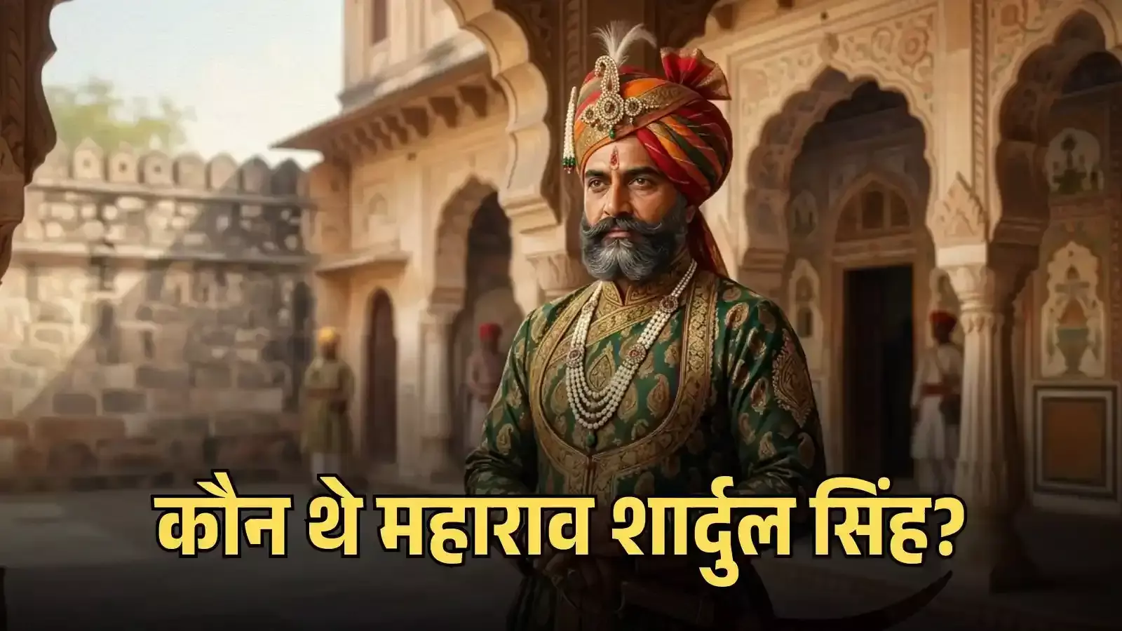 राजस्थान के झुंझुनू में स्थित महाराव शार्दुल सिंह की ऐतिहासिक स्मारक छतरी और उस पर बनी पारंपरिक भित्ति चित्रकला का दृश्य।