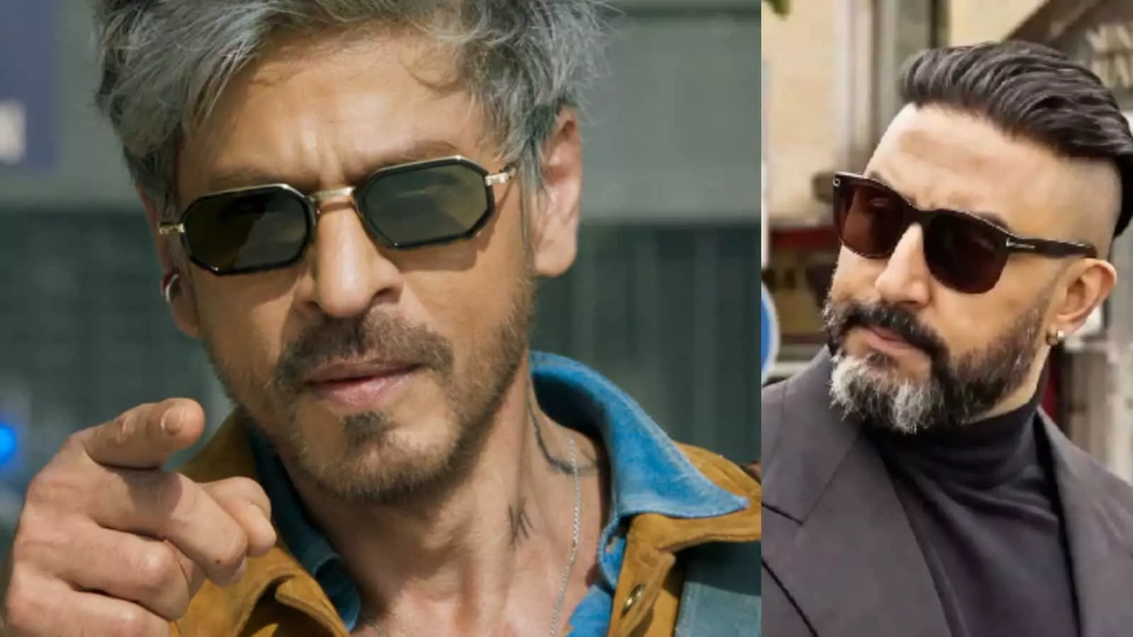 चश्मा पहने अभिषेक बच्चन और शाहरुख़ खान फिल्म किंग के सेट पर नजर आ रहे हैं। चश्मा पहने अभिषेक बच्चन और शाहरुख़ खान फिल्म किंग के सेट पर नजर आ रहे हैं।