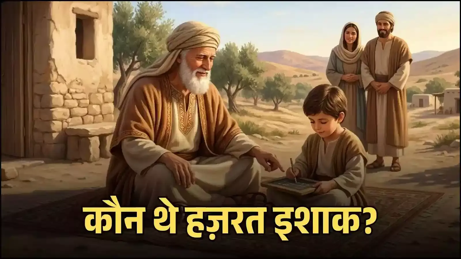 धार्मिक संदर्भ में हज़रत इशाक का चित्रण इस्लामी परंपरा और पैग़म्बरी विरासत दर्शाते हुए धार्मिक संदर्भ में हज़रत इशाक का चित्रण इस्लामी परंपरा और पैग़म्बरी विरासत दर्शाते हुए