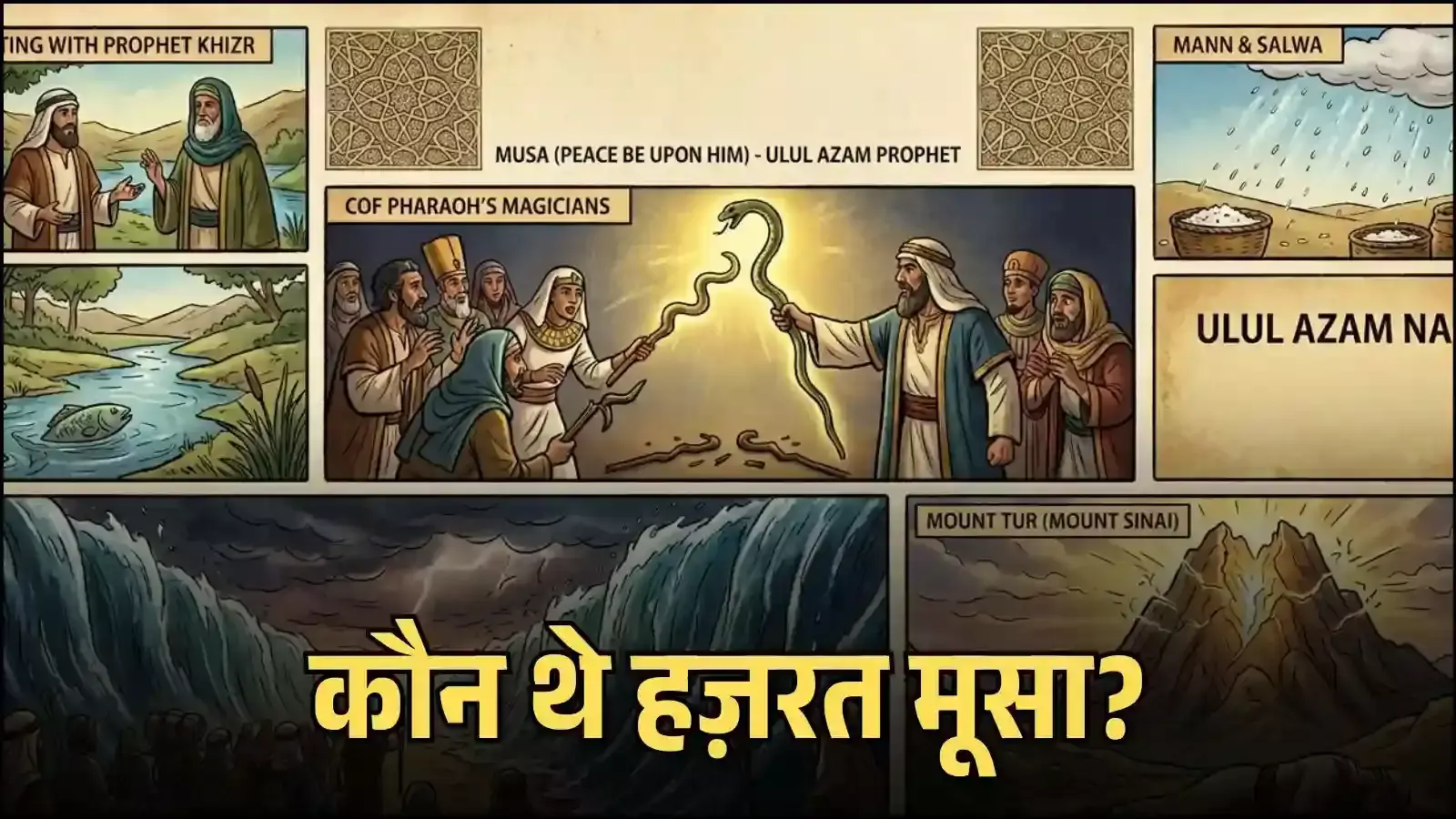 हज़रत मूसा अलैहिस्सलाम मिस्र में बनी इस्राईल के मार्गदर्शन के संदर्भ में दिखाई दे रहे हैं हज़रत मूसा अलैहिस्सलाम मिस्र में बनी इस्राईल के मार्गदर्शन के संदर्भ में दिखाई दे रहे हैं