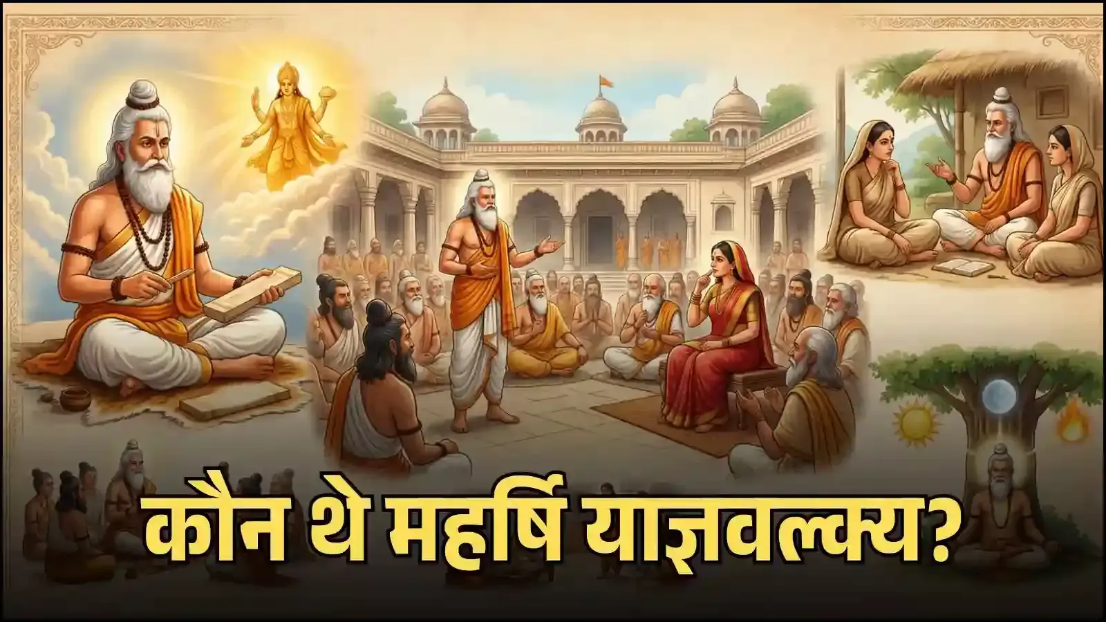 बिहार के मिथिला क्षेत्र में स्थापित महर्षि याज्ञवल्क्य की प्राचीन मूर्ति का एक प्रतीकात्मक चित्र। Image generated by AI for illustrative purposes. बिहार के मिथिला क्षेत्र में स्थापित महर्षि याज्ञवल्क्य की प्राचीन मूर्ति का एक प्रतीकात्मक चित्र। Image generated by AI for illustrative purposes.
