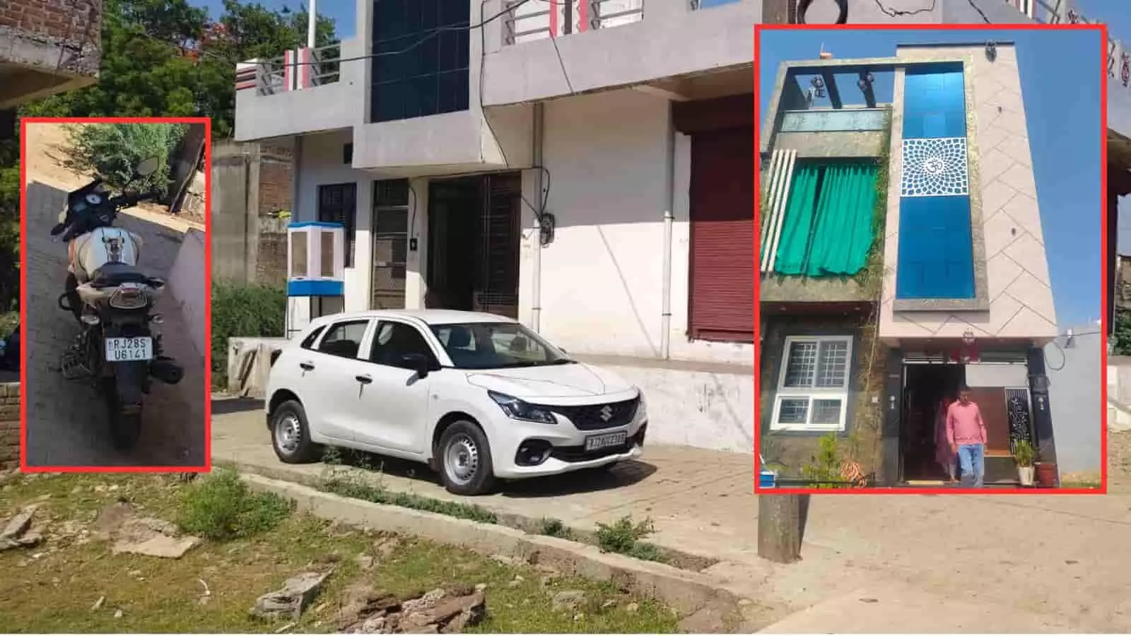 बारां पुलिस द्वारा जब्त की गई सफेद रंग की कार मोटरसाइकिल और आलीशान मकान मादक पदार्थ तस्करी मामले में। बारां पुलिस द्वारा जब्त की गई सफेद रंग की कार मोटरसाइकिल और आलीशान मकान मादक पदार्थ तस्करी मामले में।