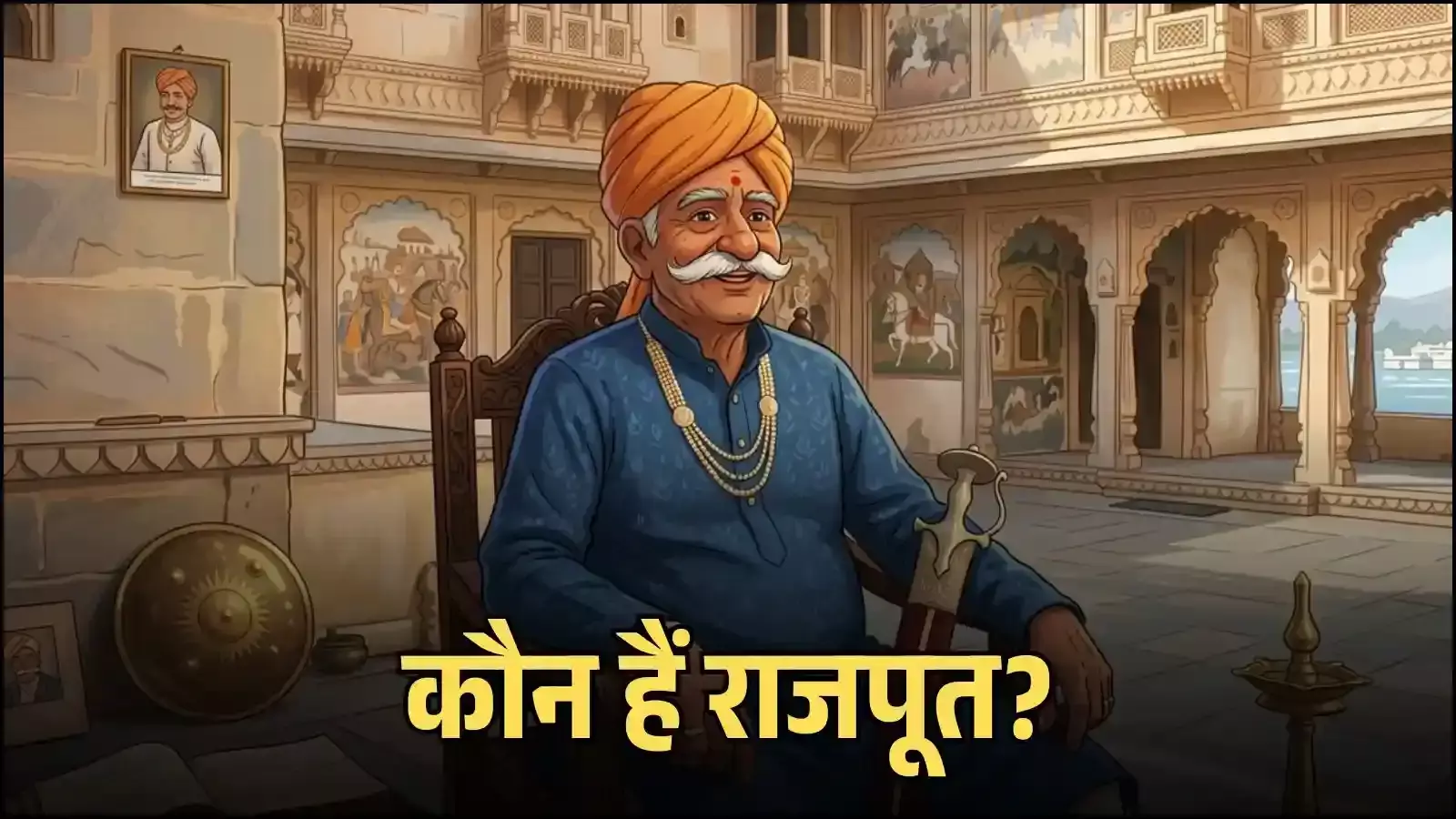 राजस्थान के चित्तौड़गढ़ किले का विशाल प्रवेश द्वार और ऐतिहासिक स्थापत्य कला का दृश्य।