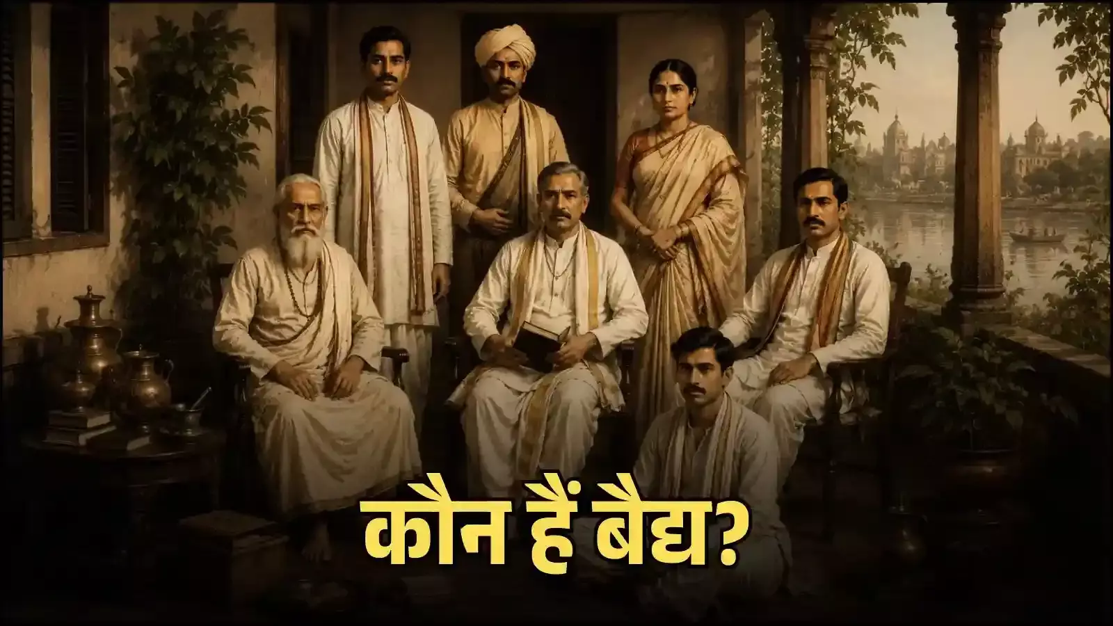 बंगाल में वैद्य समुदाय के सांस्कृतिक और ऐतिहासिक महत्व को प्रदर्शित करता एक दृश्य। बंगाल में वैद्य समुदाय के सांस्कृतिक और ऐतिहासिक महत्व को प्रदर्शित करता एक दृश्य।