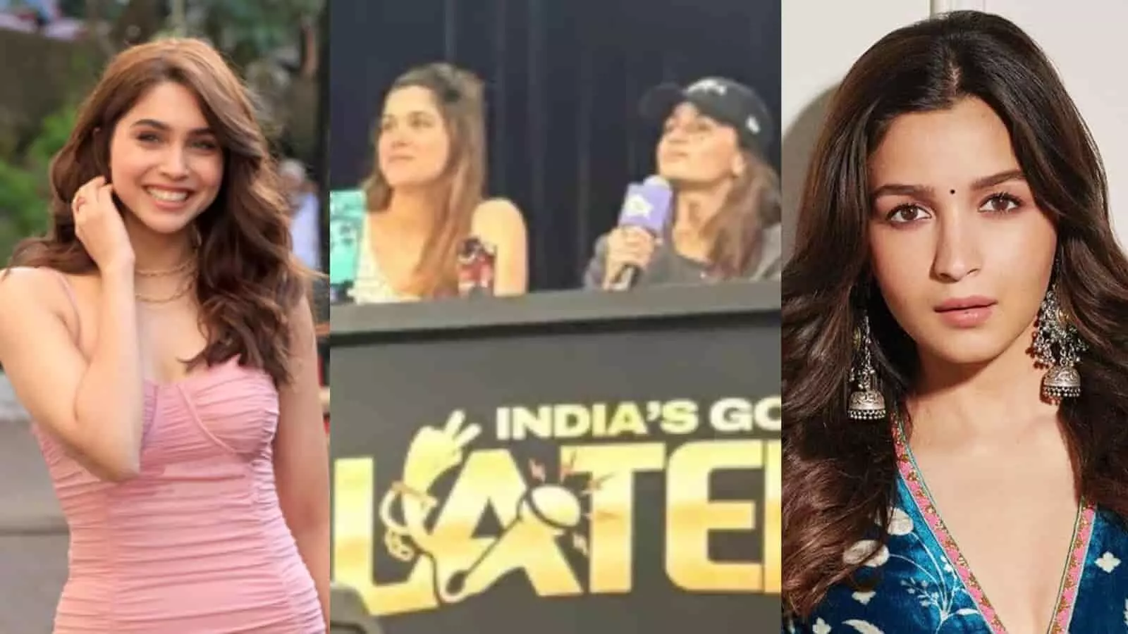 इण्डियाज गॉट लेटेंट के सेट पर एक साथ बैठीं अभिनेत्री शर्वरी वाघ और आलिया भट्ट। इण्डियाज गॉट लेटेंट के सेट पर एक साथ बैठीं अभिनेत्री शर्वरी वाघ और आलिया भट्ट।