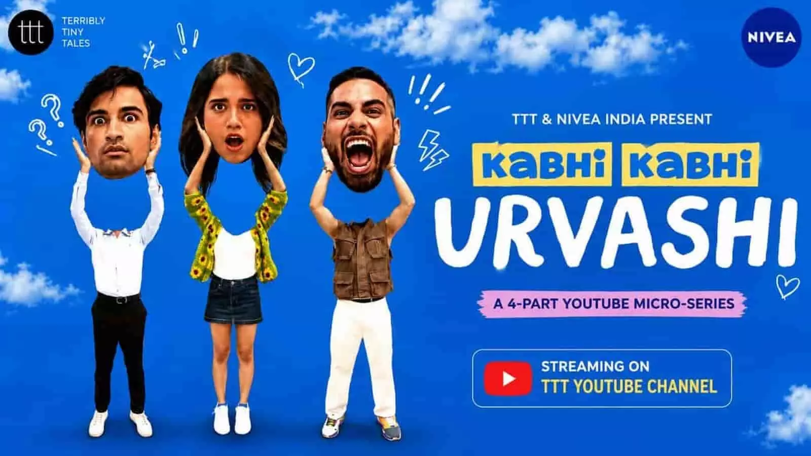 टीटीटी और नीविया इंडिया की वेब सीरीज कभी कभी उर्वशी का पोस्टर जिसमें मुख्य कलाकार शामिल हैं। टीटीटी और नीविया इंडिया की वेब सीरीज कभी कभी उर्वशी का पोस्टर जिसमें मुख्य कलाकार शामिल हैं।