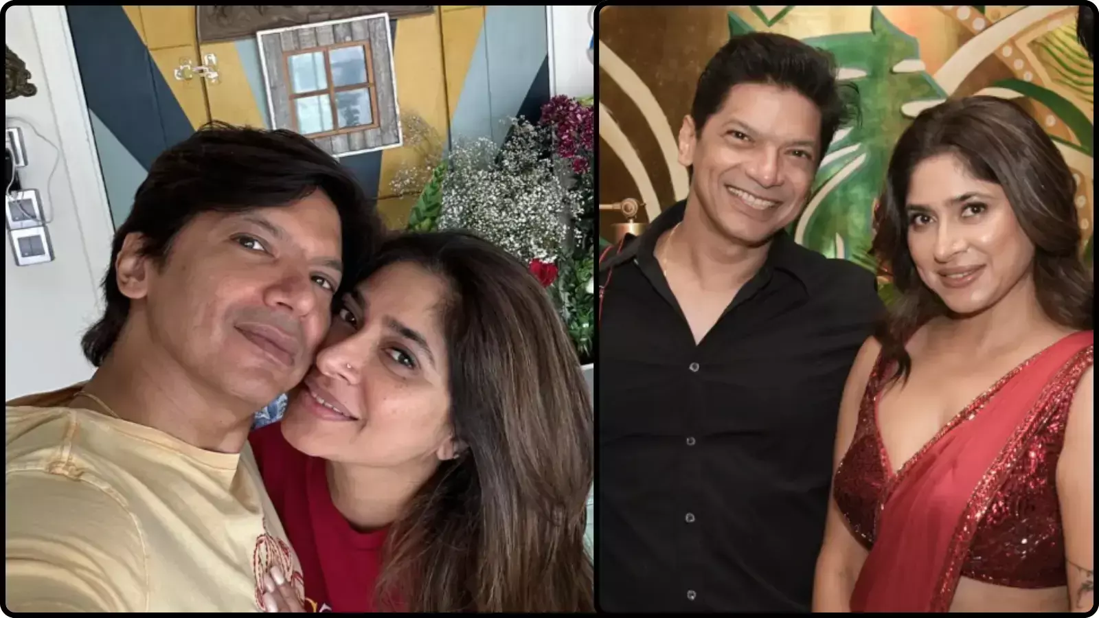 बाईं ओर सेल्फी लेते और दाईं ओर लाल साड़ी पहने गायक शान के साथ खड़ीं राधिका मुखर्जी का कोलाज चित्र। बाईं ओर सेल्फी लेते और दाईं ओर लाल साड़ी पहने गायक शान के साथ खड़ीं राधिका मुखर्जी का कोलाज चित्र।