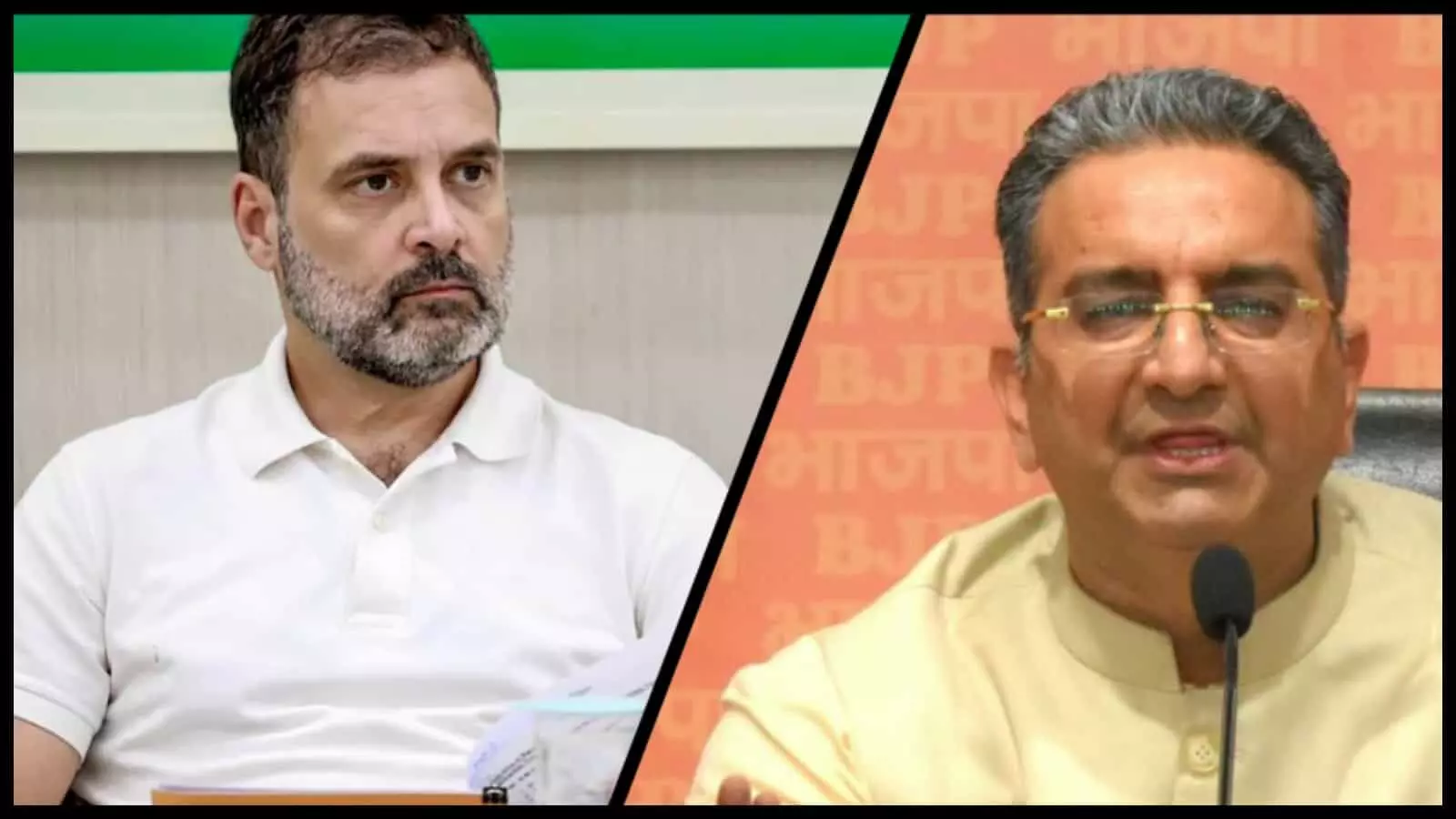 एक कोलाज तस्वीर में बाईं तरफ गंभीर मुद्रा में बैठे राहुल गांधी और दाईं तरफ प्रेस कॉन्फ्रेंस में बोलते गौरव भाटिया। एक कोलाज तस्वीर में बाईं तरफ गंभीर मुद्रा में बैठे राहुल गांधी और दाईं तरफ प्रेस कॉन्फ्रेंस में बोलते गौरव भाटिया।