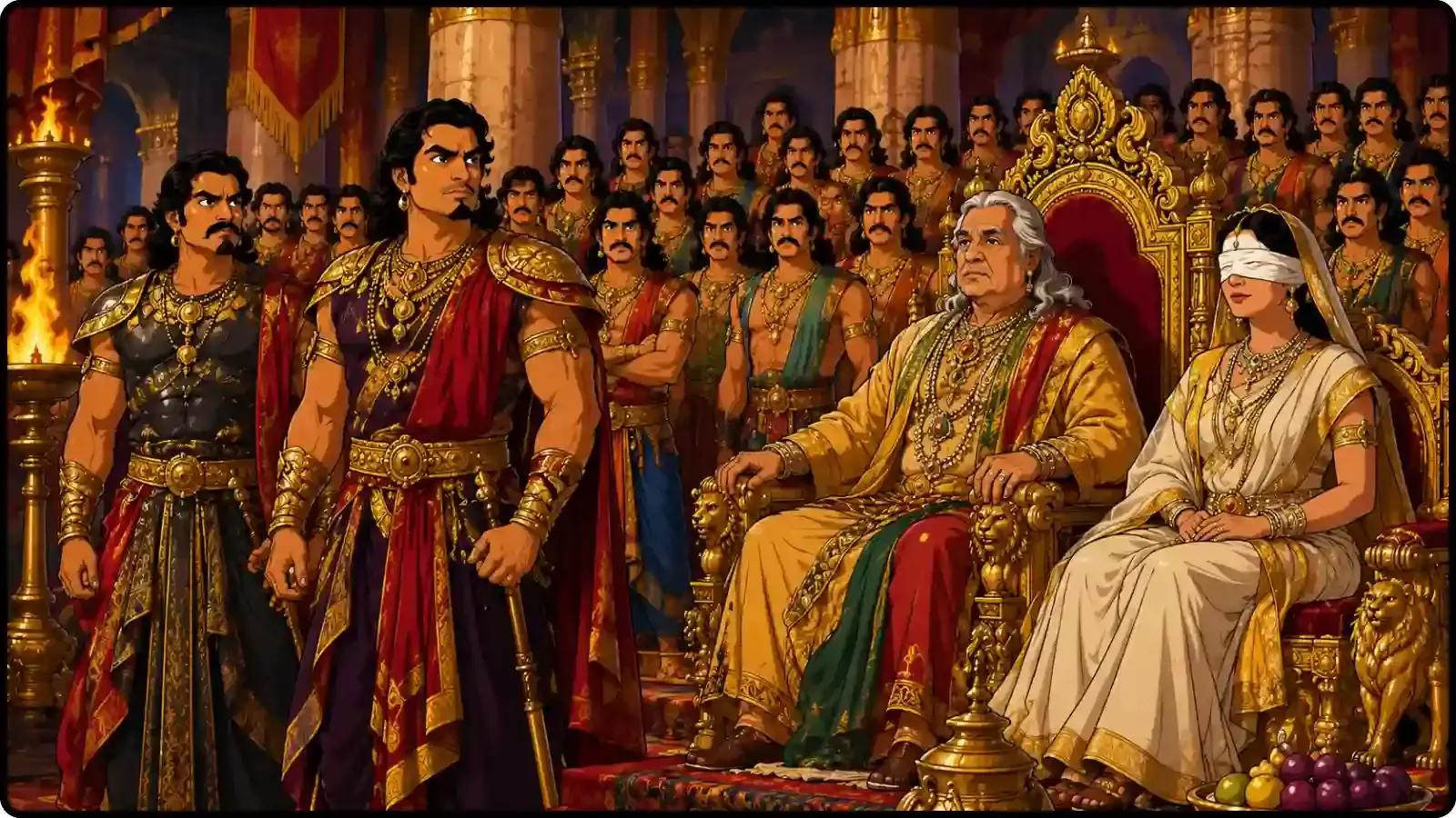 महाभारत के सौ कौरवों के नाम और धृतराष्ट्र गांधारी की तस्वीरें। महाभारत के सौ कौरवों के नाम और धृतराष्ट्र गांधारी की तस्वीरें।
