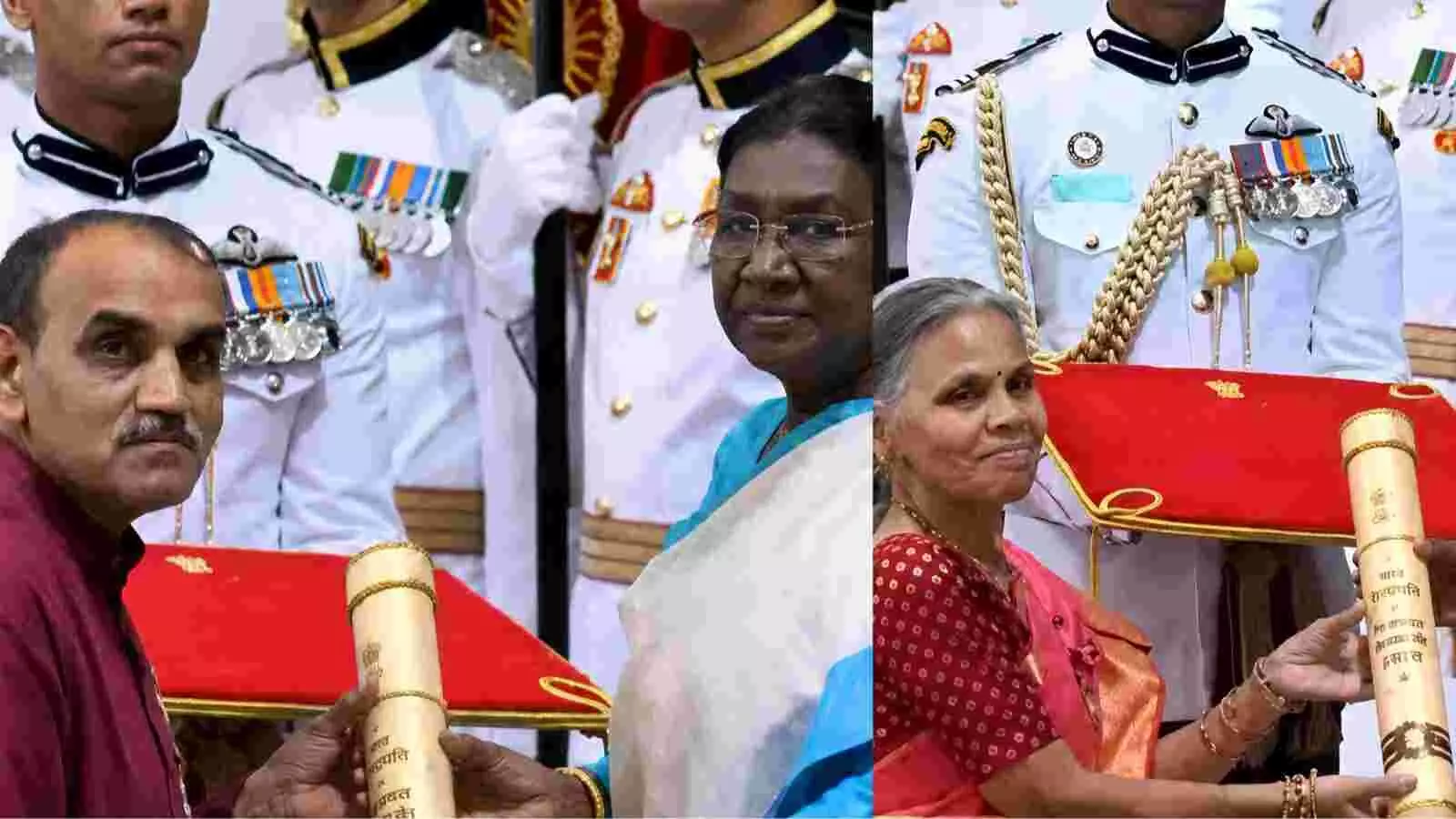 राष्ट्रपति भवन में राष्ट्रपति द्रौपदी मुर्मु से पद्मश्री सम्मान लेते डॉ रामचंद्र गोडबोले और सुनीता गोडबोले राष्ट्रपति भवन में राष्ट्रपति द्रौपदी मुर्मु से पद्मश्री सम्मान लेते डॉ रामचंद्र गोडबोले और सुनीता गोडबोले