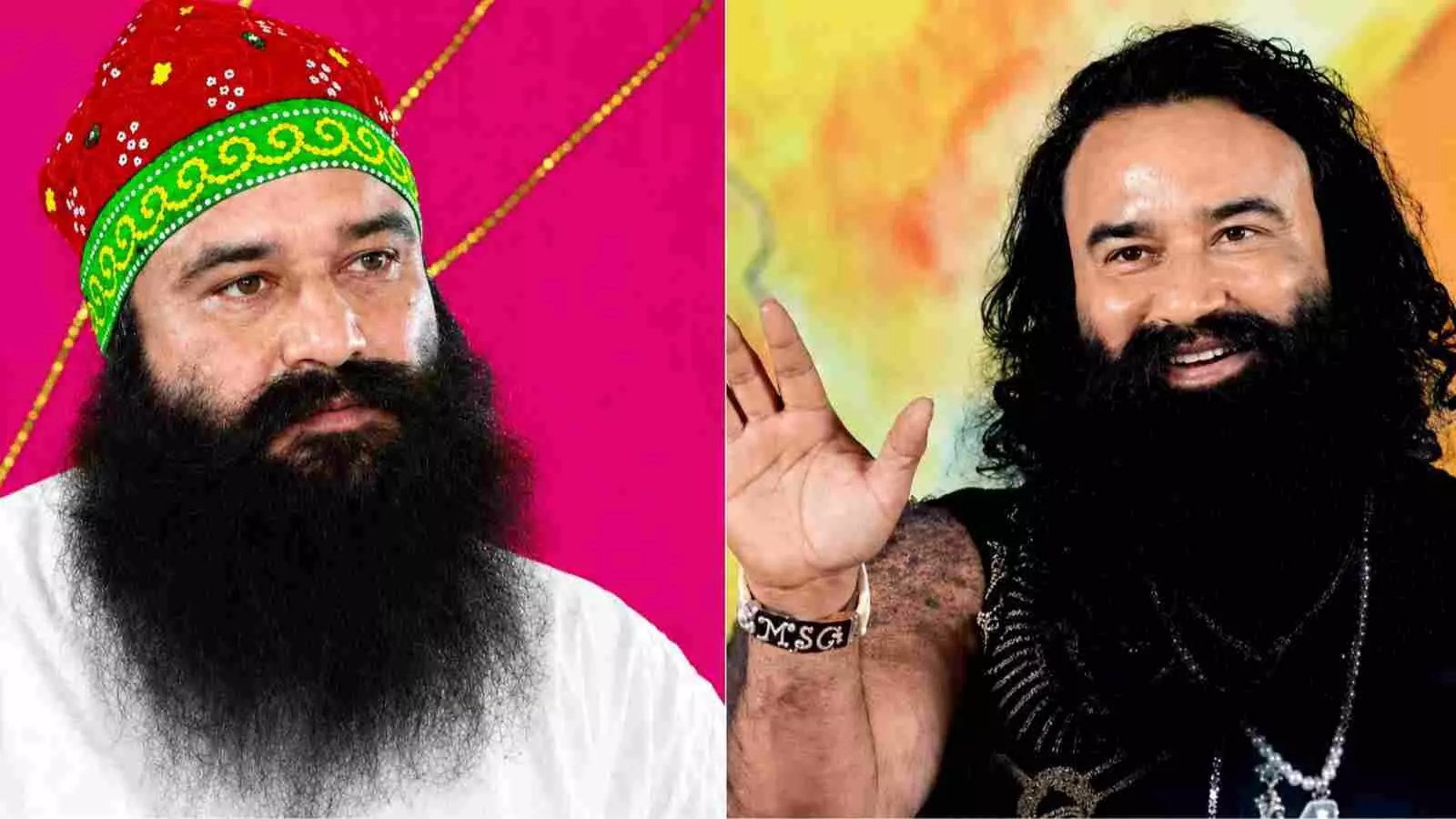 डेरा सच्चा सौदा प्रमुख गुरमीत राम रहीम सिंह की दो तस्वीरें हरियाणा में पैरोल मिलने के संदर्भ में प्रस्तुत हैं। डेरा सच्चा सौदा प्रमुख गुरमीत राम रहीम सिंह की दो तस्वीरें हरियाणा में पैरोल मिलने के संदर्भ में प्रस्तुत हैं।