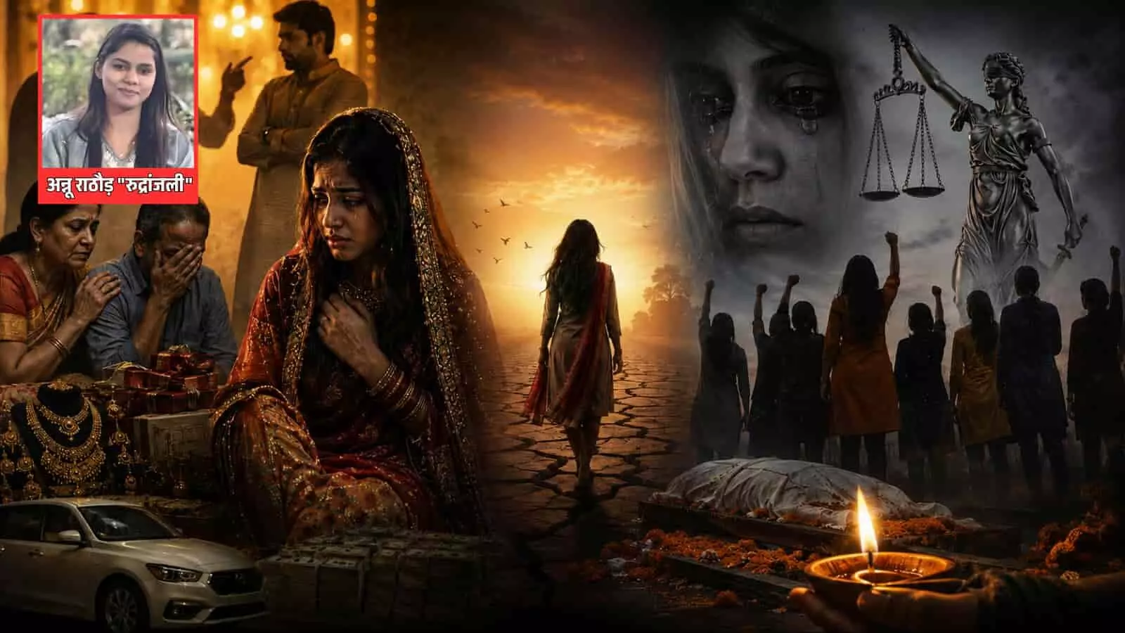 लालच की आग में अकेली— एक बेटी का दर्द बयां करती रुद्रांजली की मर्मस्पर्शी कविता लालच की आग में अकेली— एक बेटी का दर्द बयां करती रुद्रांजली की मर्मस्पर्शी कविता