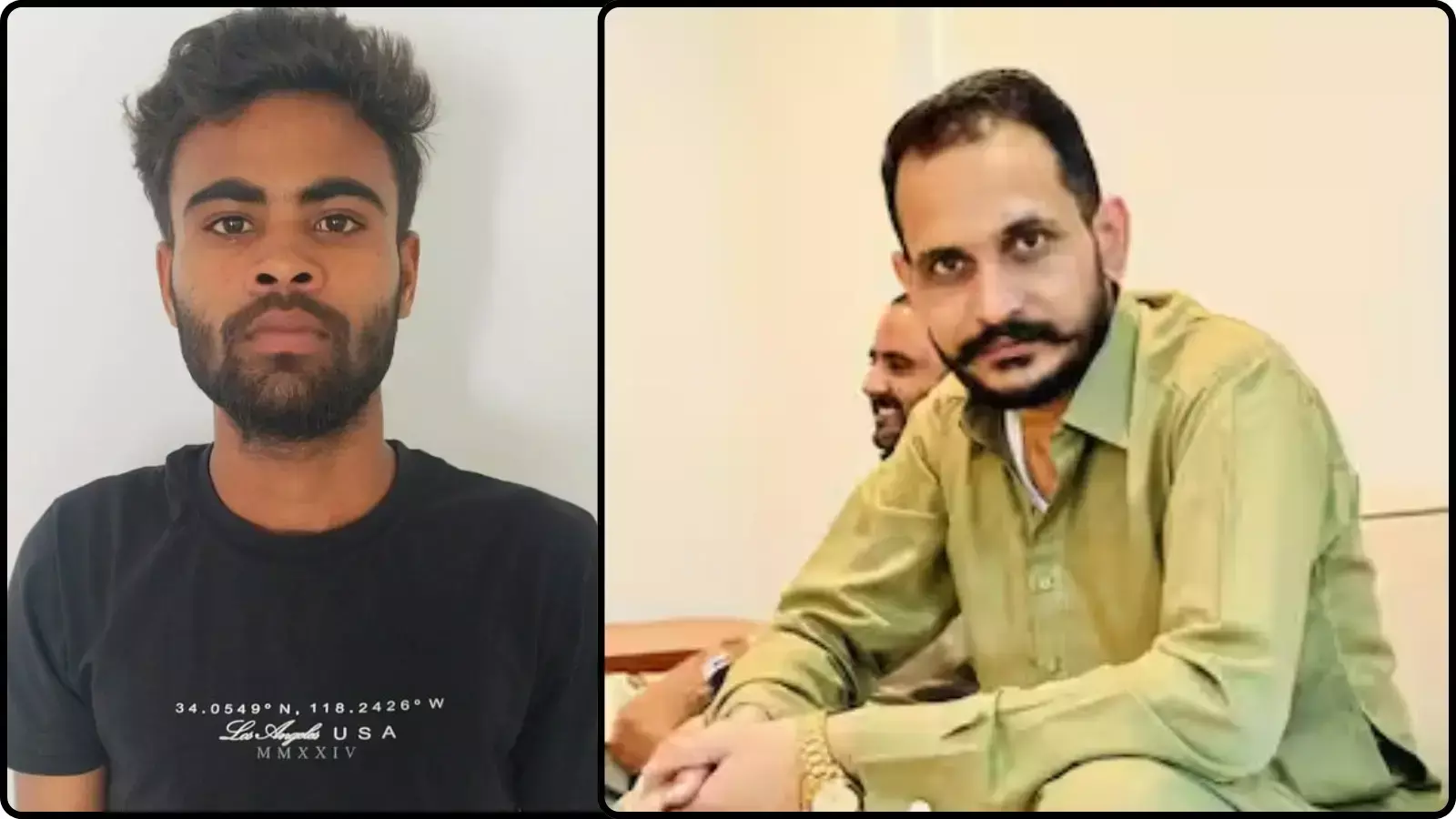 दो अलग तस्वीरों का कोलाज जिसमें मोहम्मद शेख और शाहजाद भट्टी आतंकी नेटवर्क की जांच के संदर्भ में दिख रहे हैं। दो अलग तस्वीरों का कोलाज जिसमें मोहम्मद शेख और शाहजाद भट्टी आतंकी नेटवर्क की जांच के संदर्भ में दिख रहे हैं।