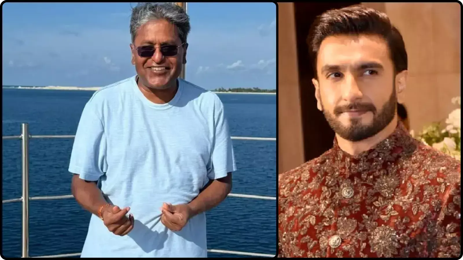 साथ जुड़े हुए चित्रों में ललित मोदी और रणवीर सिंह लंदन में फिल्म भूमिका चर्चा के संदर्भ में। साथ जुड़े हुए चित्रों में ललित मोदी और रणवीर सिंह लंदन में फिल्म भूमिका चर्चा के संदर्भ में।