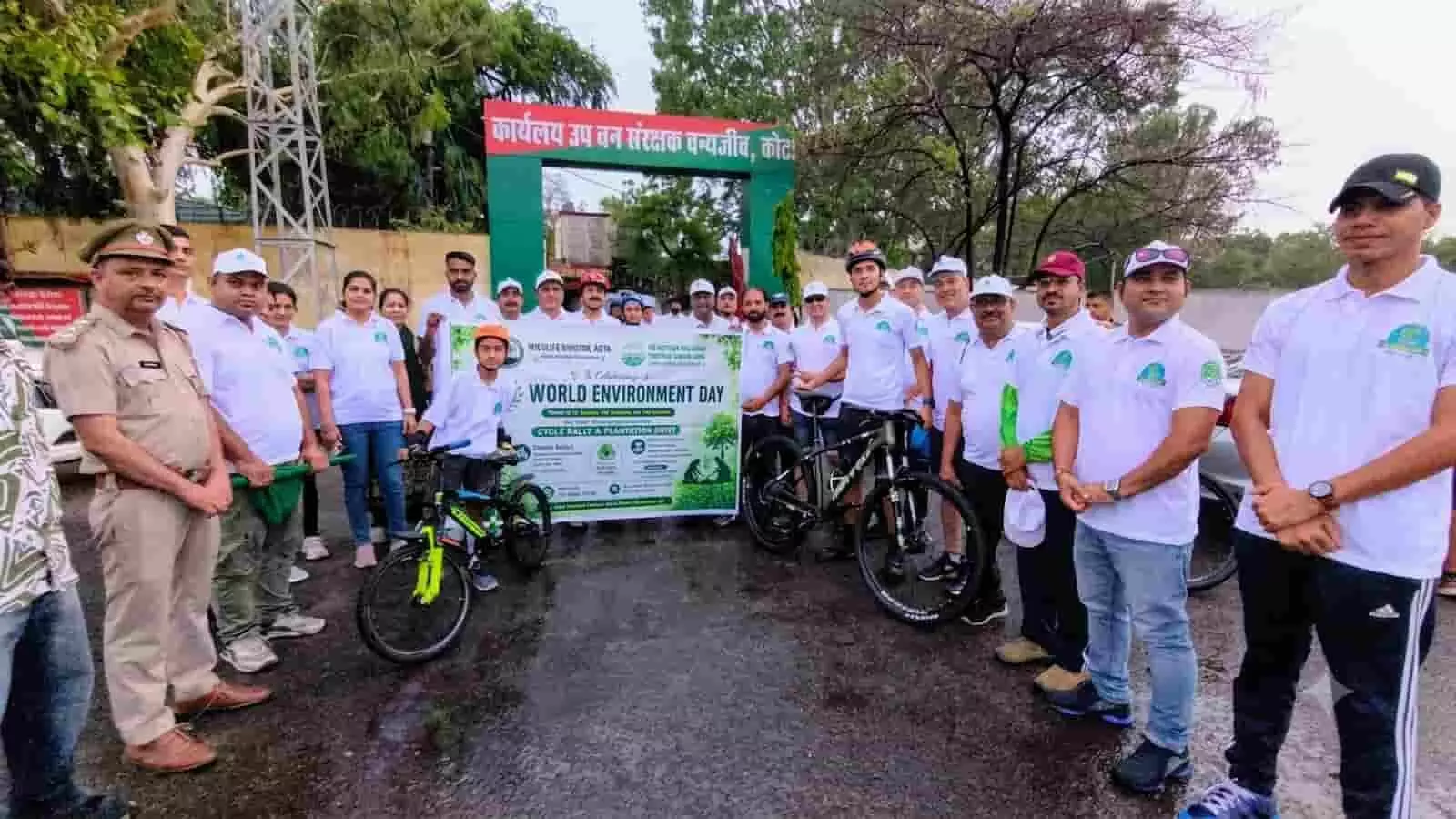 कोटा में विश्व पर्यावरण दिवस पर निकाली गई साइकिल रैली