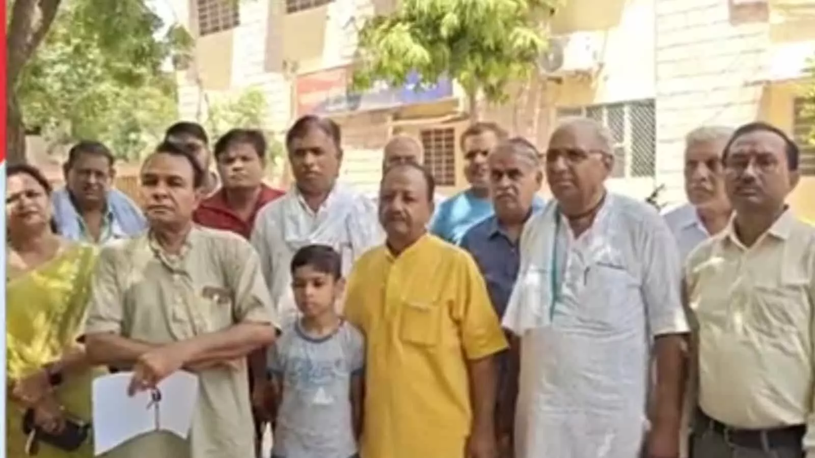 गंगापुर सिटी में वंशिका गर्ग की मौत के मामले में अग्रवाल समाज का प्रदर्शन।
